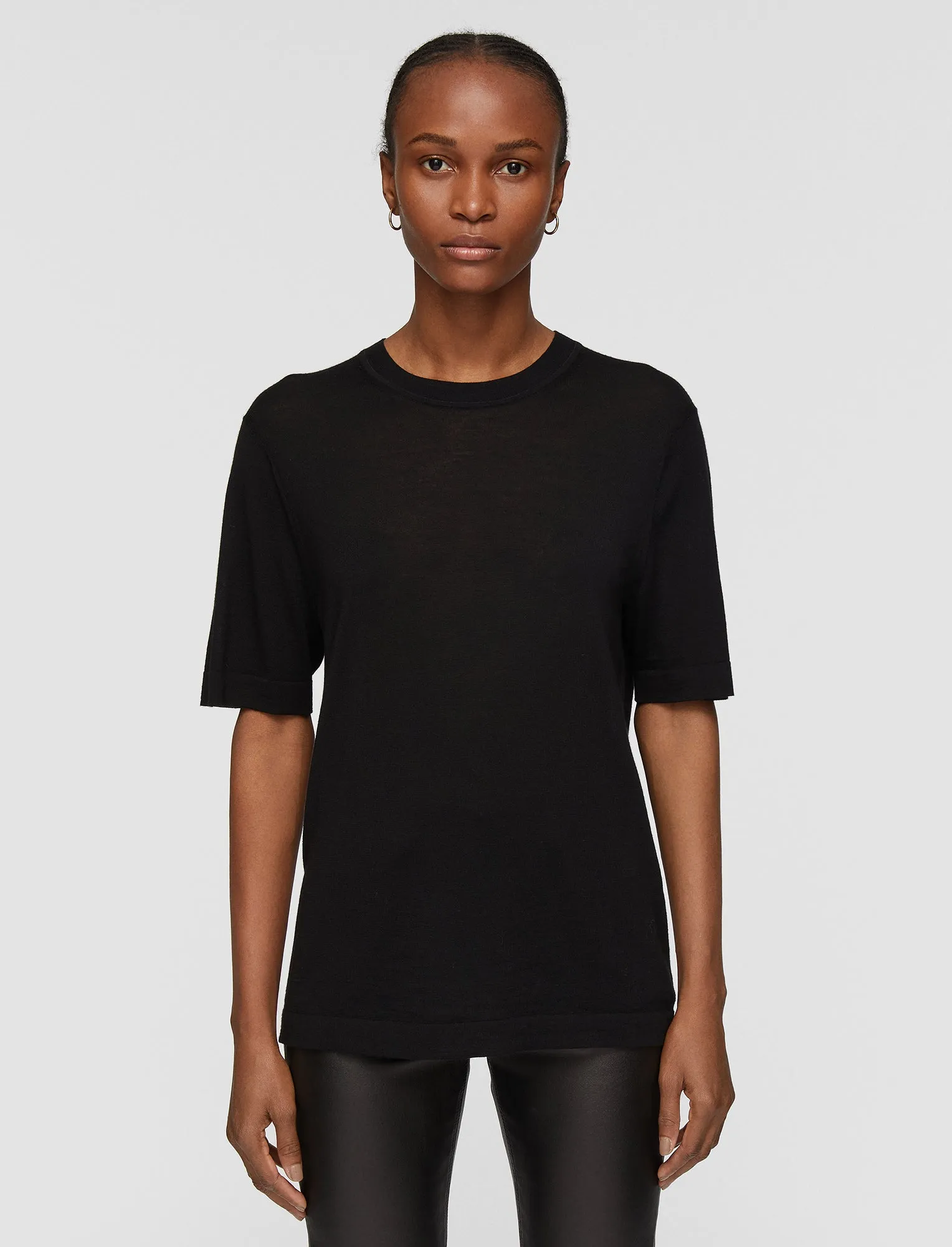 Reinforced Seams Balanced Stretch Structure Cashair Top