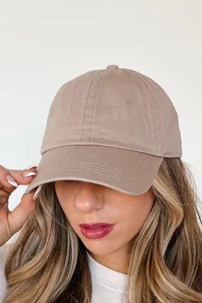Consistently Casual Solid Baseball Cap (Taupe) Eco friendly materials