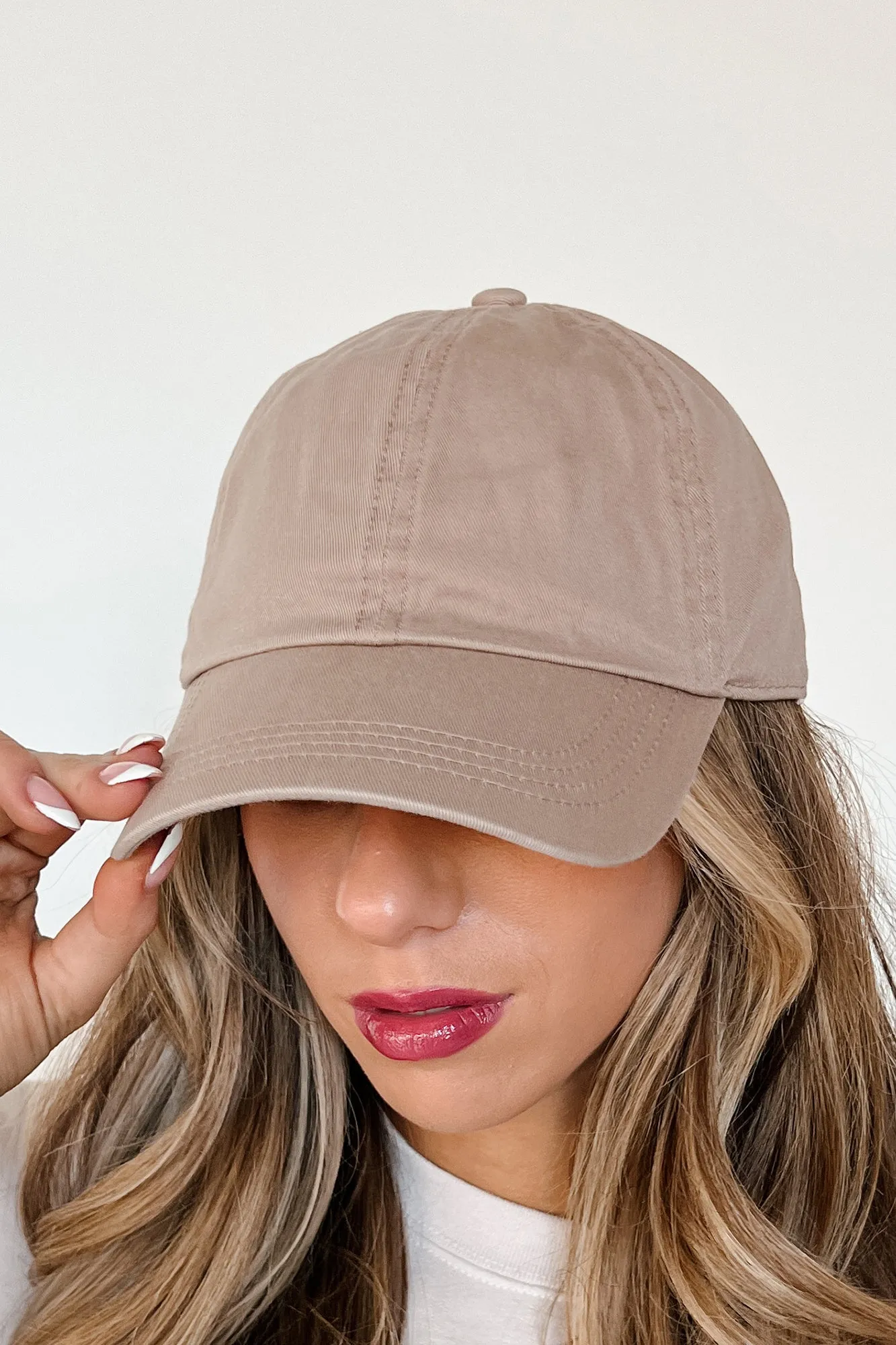 Consistently Casual Solid Baseball Cap (Taupe) Eco friendly materials