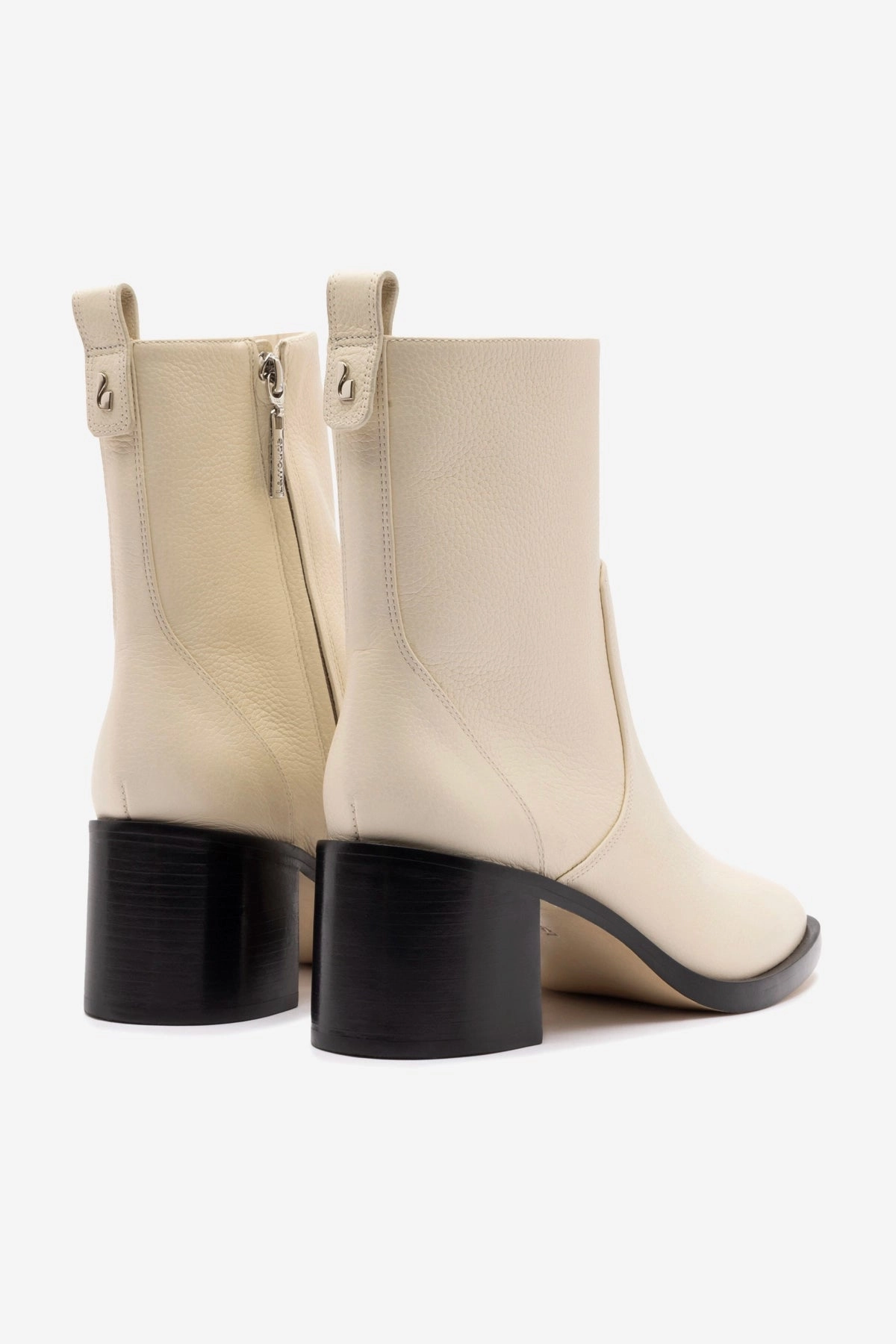 Shiny Tone Wind Block Mini Ricky Boot In Ivory Leather