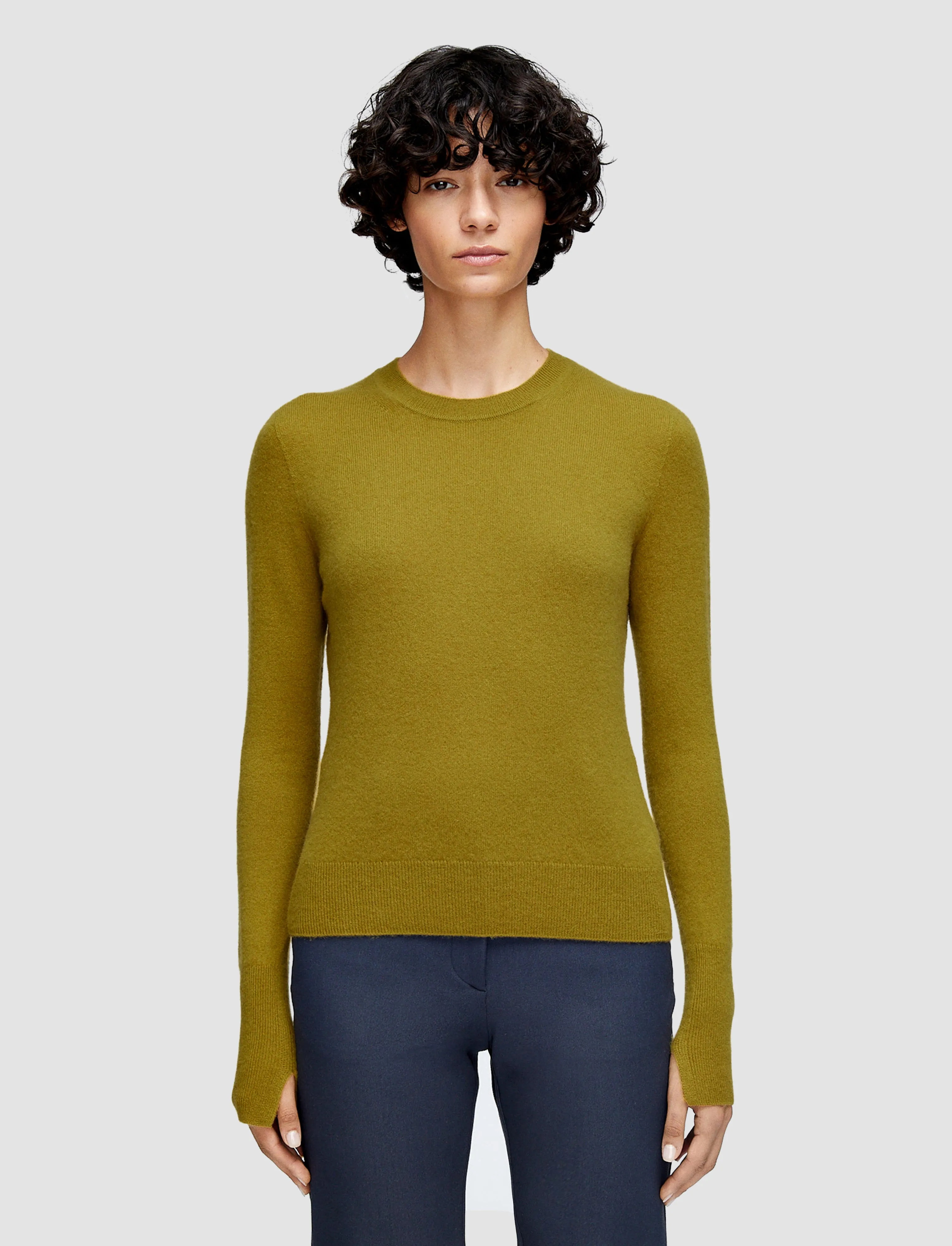 Unisex Fit Light Pure Cashmere Round Neck Jumper