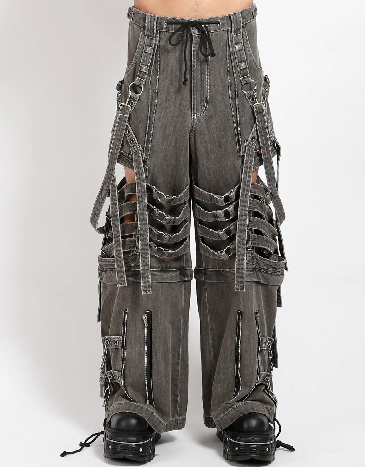 SUPER CUT OUT PANT BLACK DENIM Printed design Weekend Ready