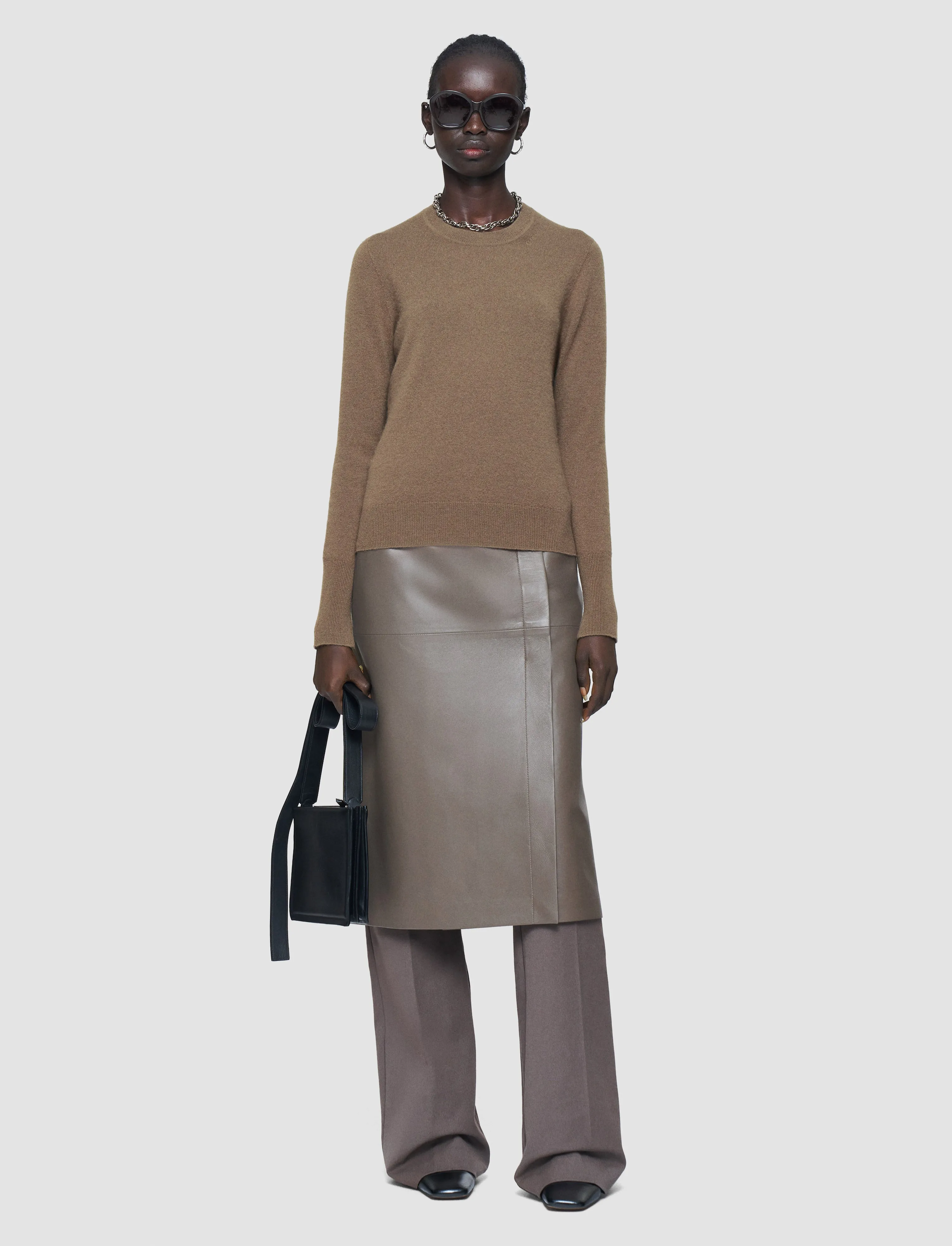 Water Repellent Finish MoistureWicking Texture Light Pure Cashmere Round Neck Jumper