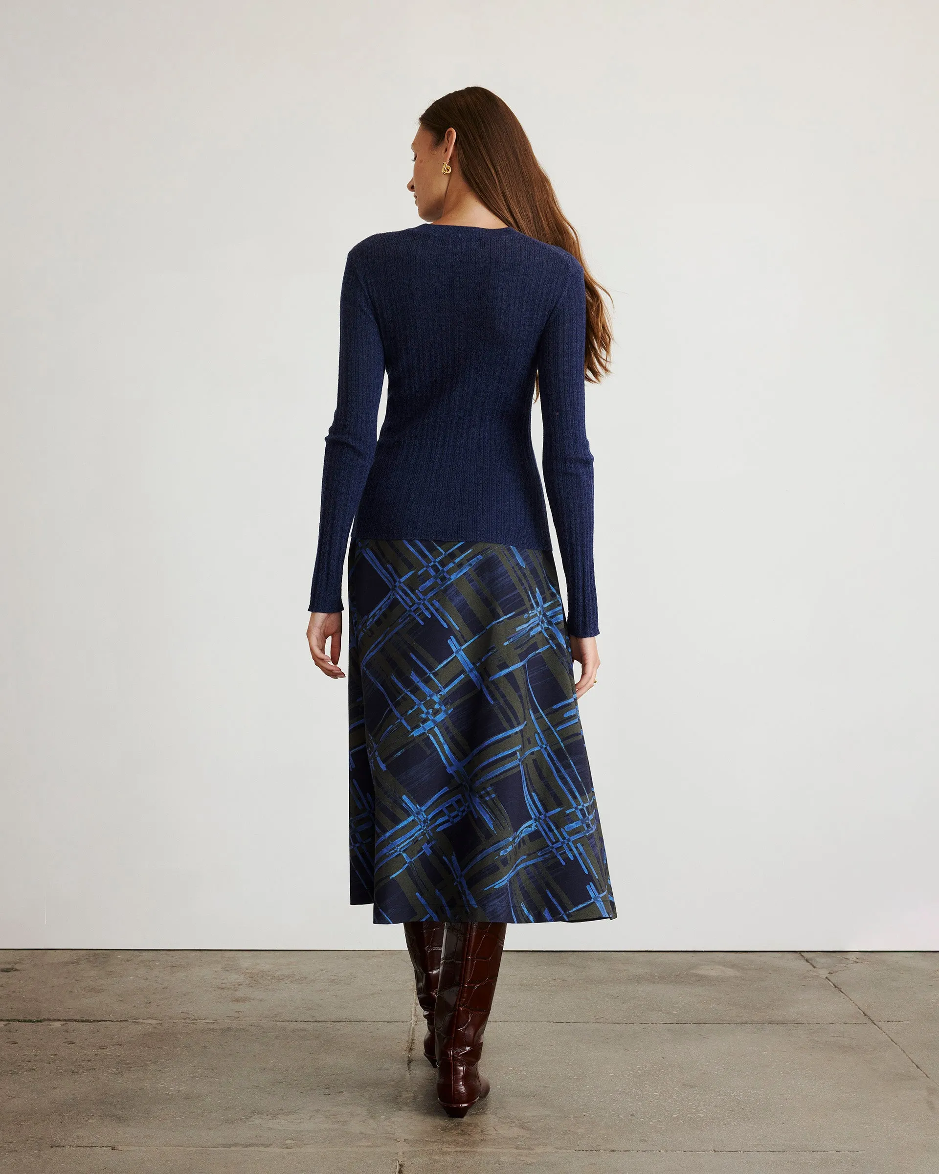 Crew Neck Kayden Knit Microfiber Blend Breathable Layer