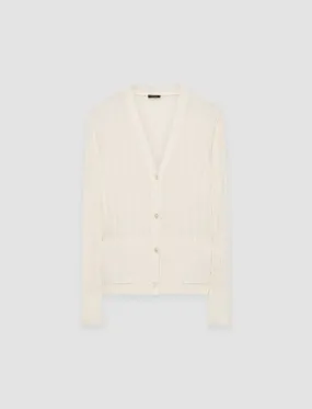 Crisp Rayon Knitted Cardigan Soft Texture Biodegradable Fiber Construction