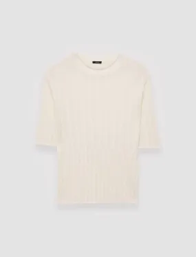 Crisp Rayon Knitted T-Shirt Layered Knit