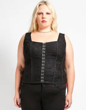 Sporty Style CURVE HOOK EYE LACE CORSET