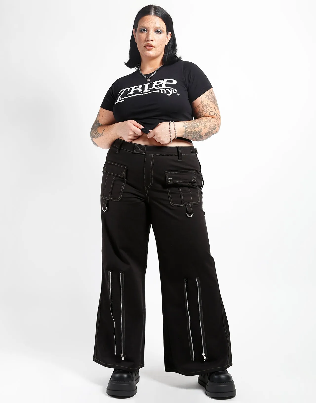 CURVE PEACE CARGO PANT BLACK Anti Odor Treatment