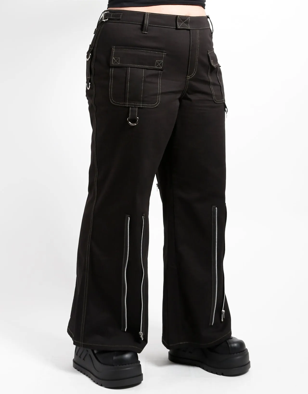CURVE PEACE CARGO PANT BLACK Body Shape Universal Fit System