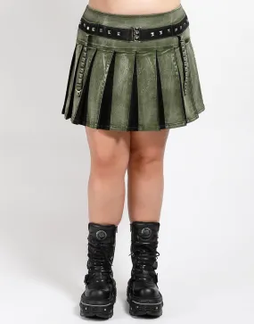 CURVE PEACE PLEATED SKIRT ARMY Seasonless wear