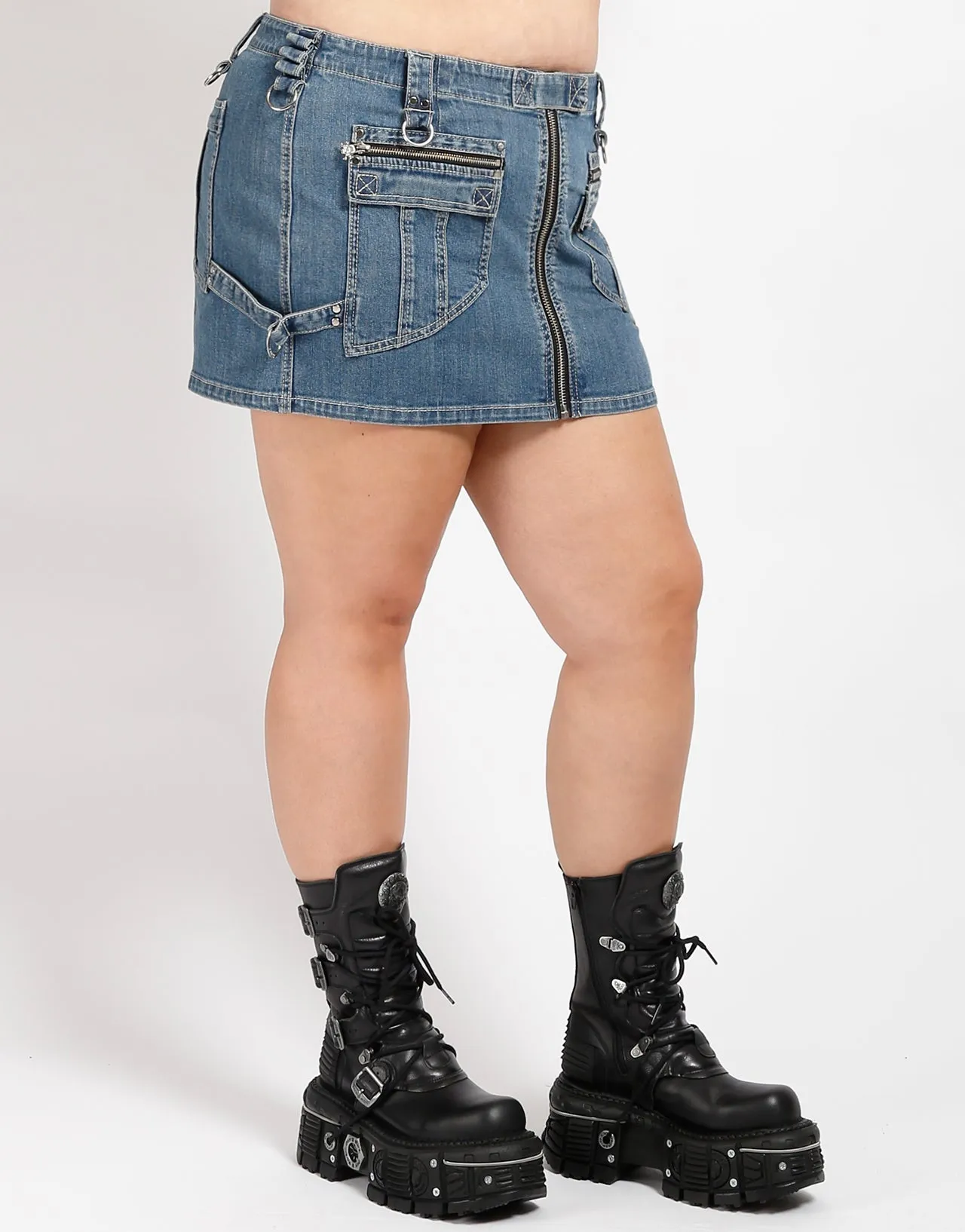 CURVE POWER SKIRT DENIM FlexibleStretchWeave Bootcut shape