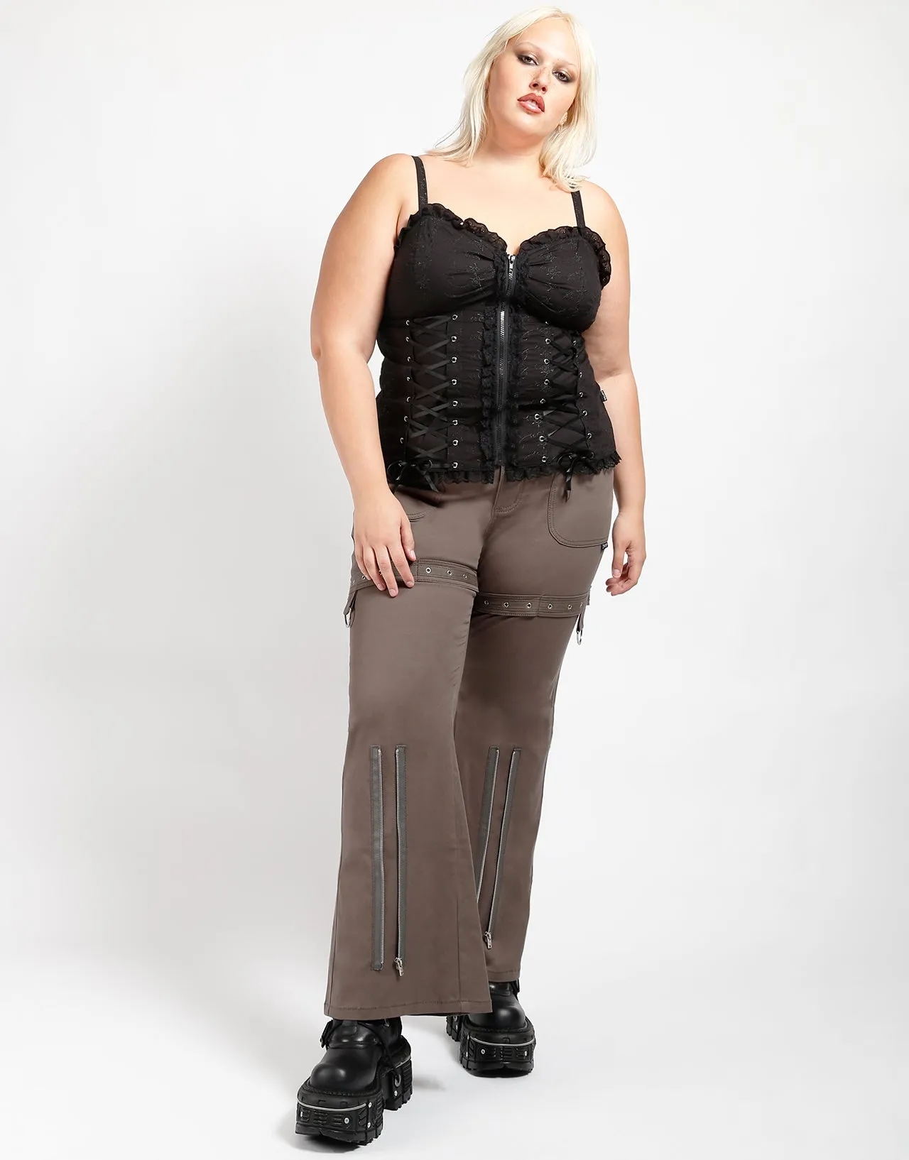 Active Stretch CURVE SUPER EYELET PANT OLIVE