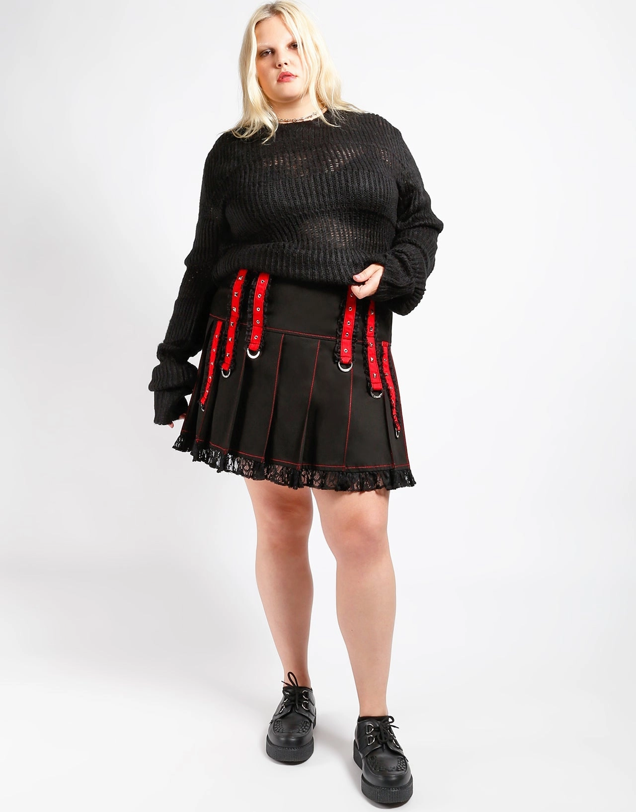 CURVE MIDNIGHT PLEATED SKIRT Versatile Wearable ElasticWaistband