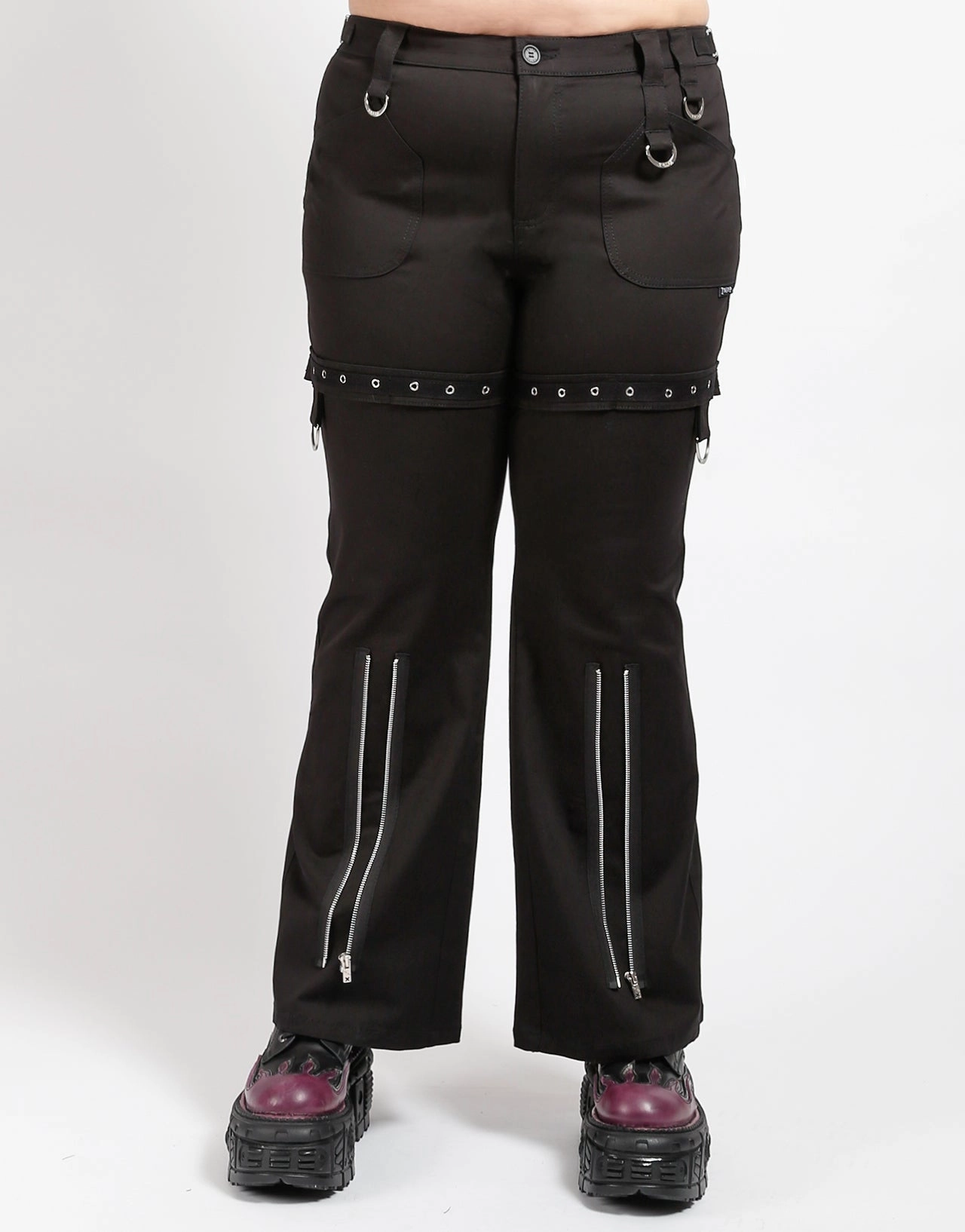 LowProfileTopstitching CURVE SUPER EYELET PANT BLACK