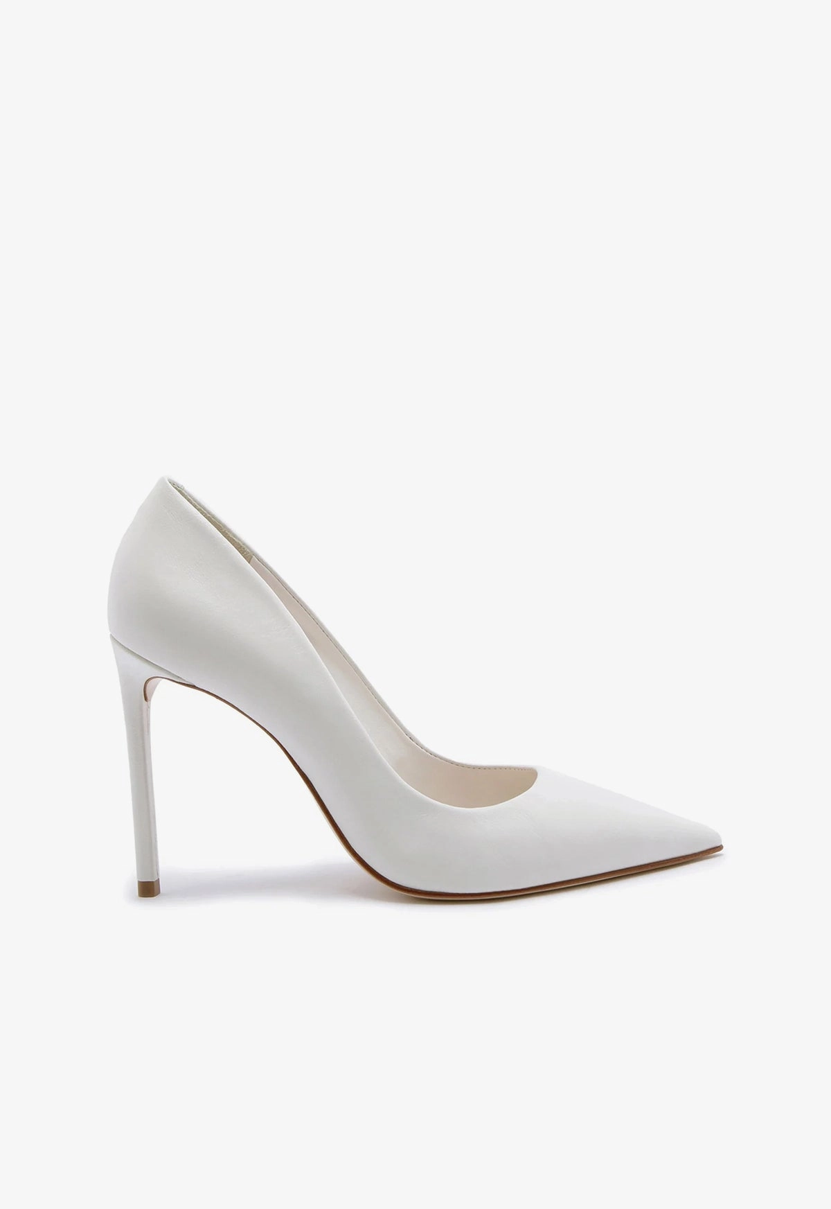 Lou High Stiletto White Pump Night Party Winter Glam