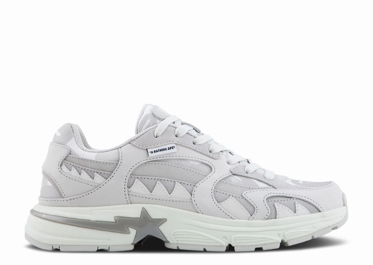 A Bathing Ape Shark Sta - #1 M2 White Training Mode Chic Fit
