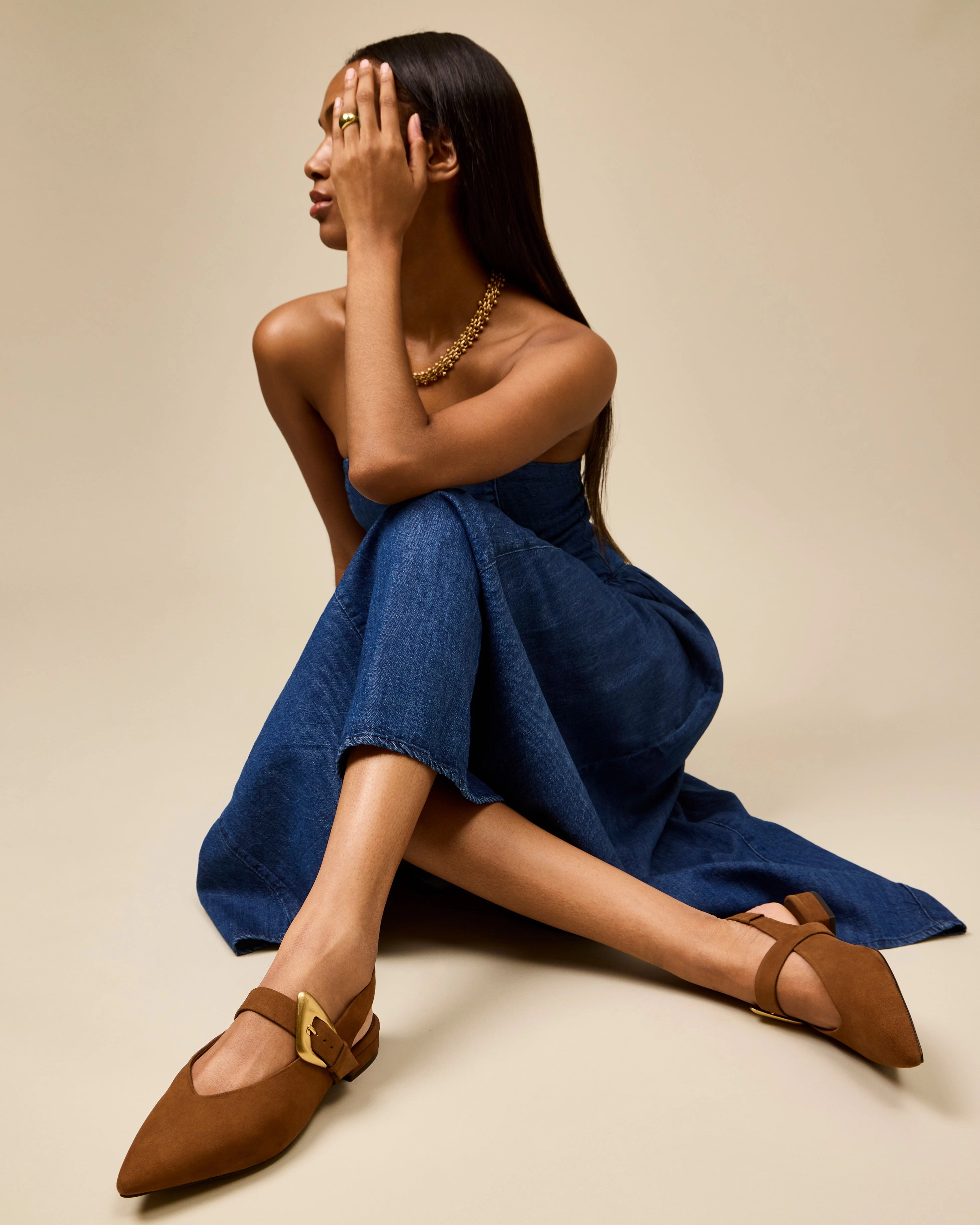 Amoret Buckle Slingback Mule Street Calm