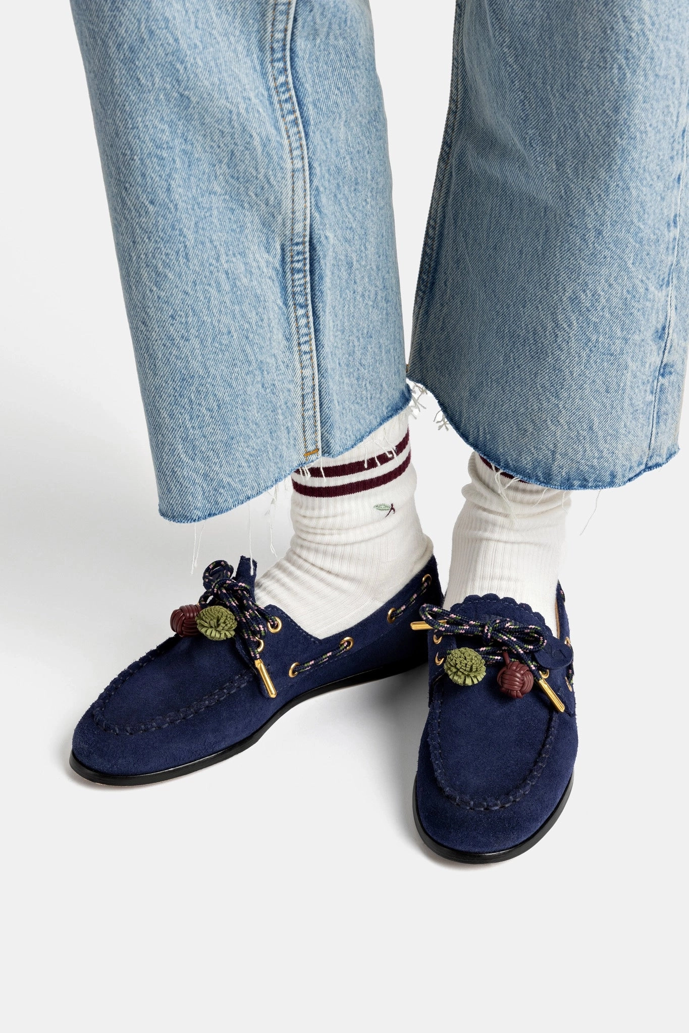 Cyprus Boat Shoe In Navy Suede Anatomical Contour Design