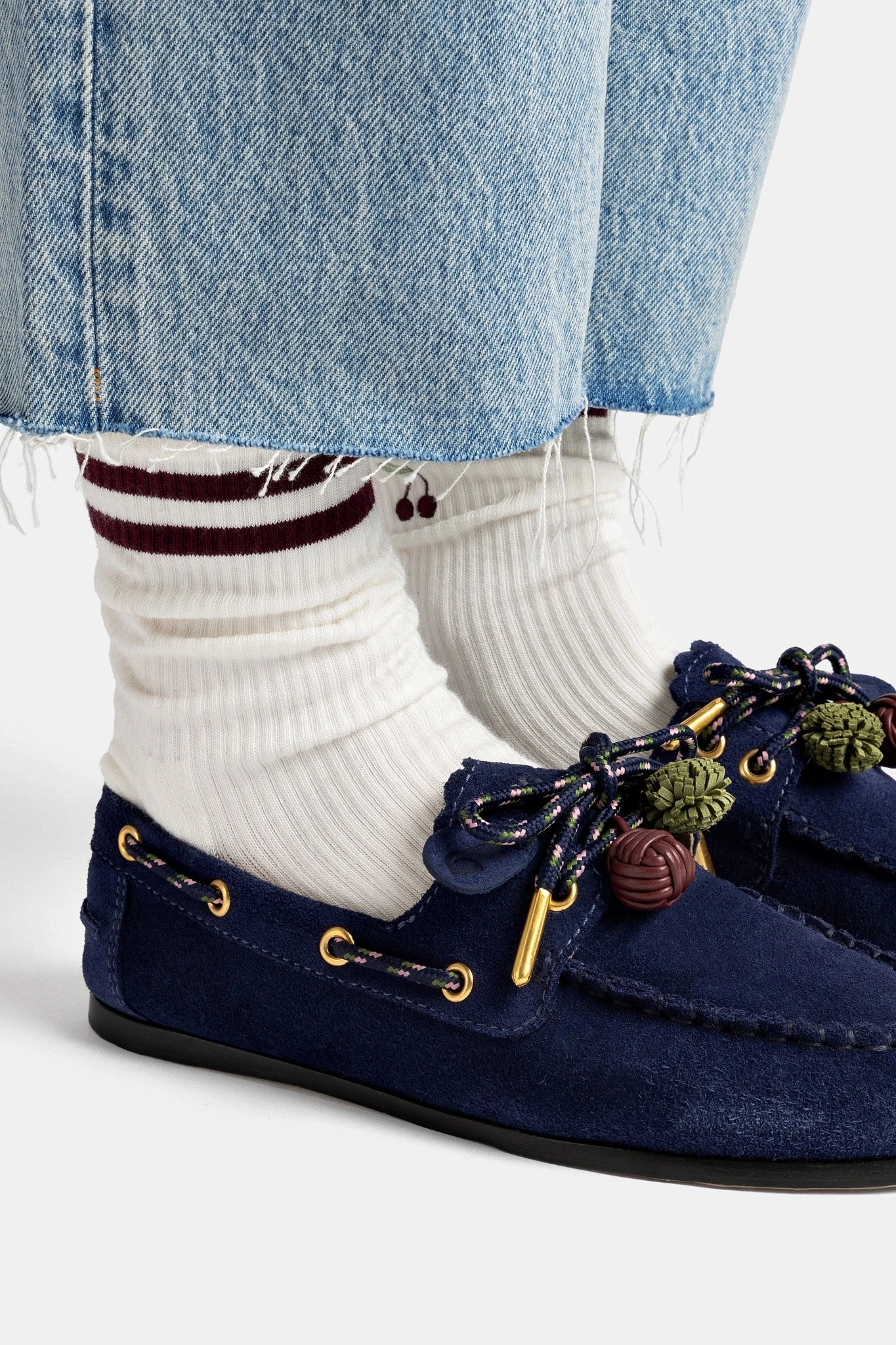 Wet Grip Cyprus Boat Shoe In Navy Suede