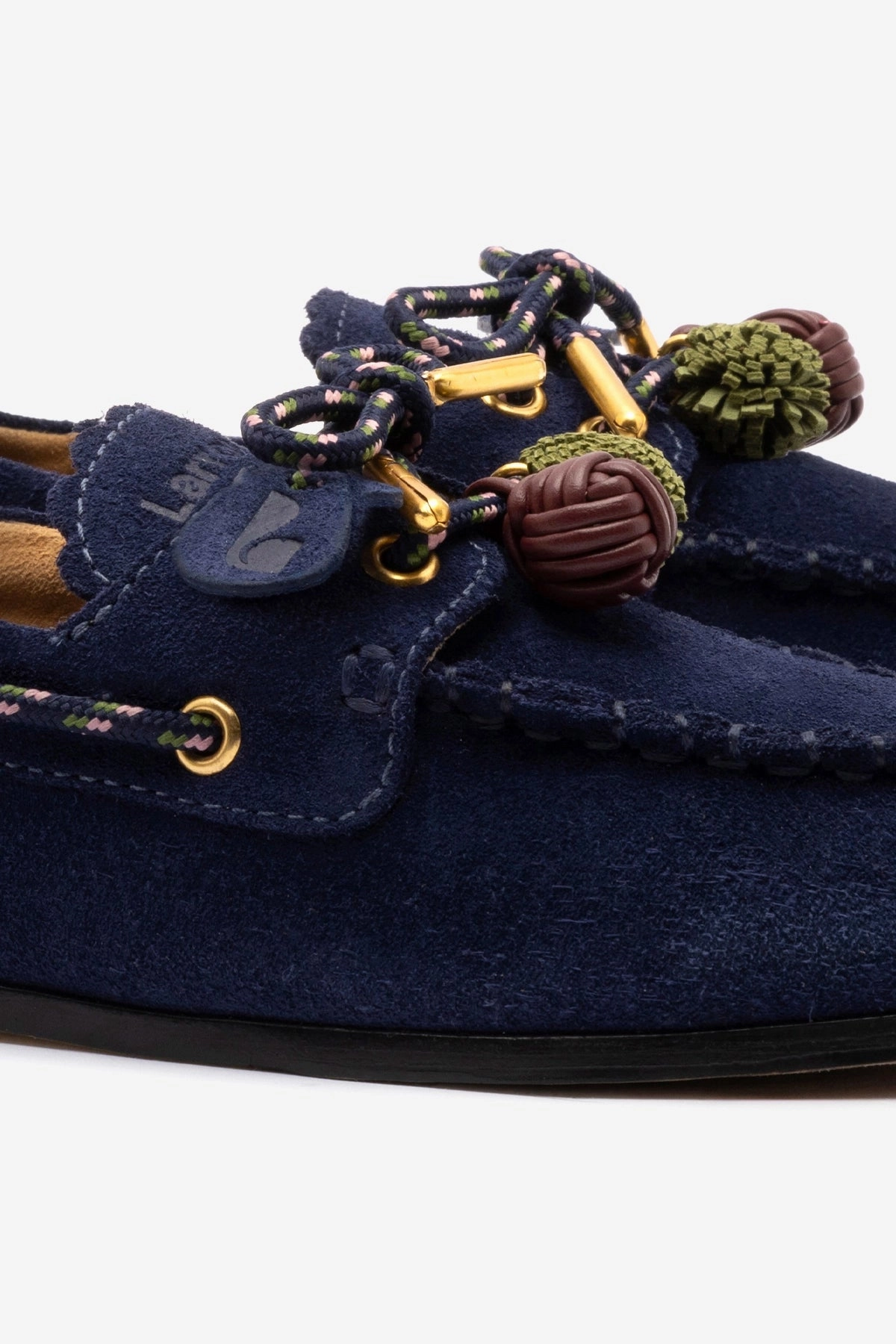 Cyprus Boat Shoe In Navy Suede Photo Glam Slip Safe