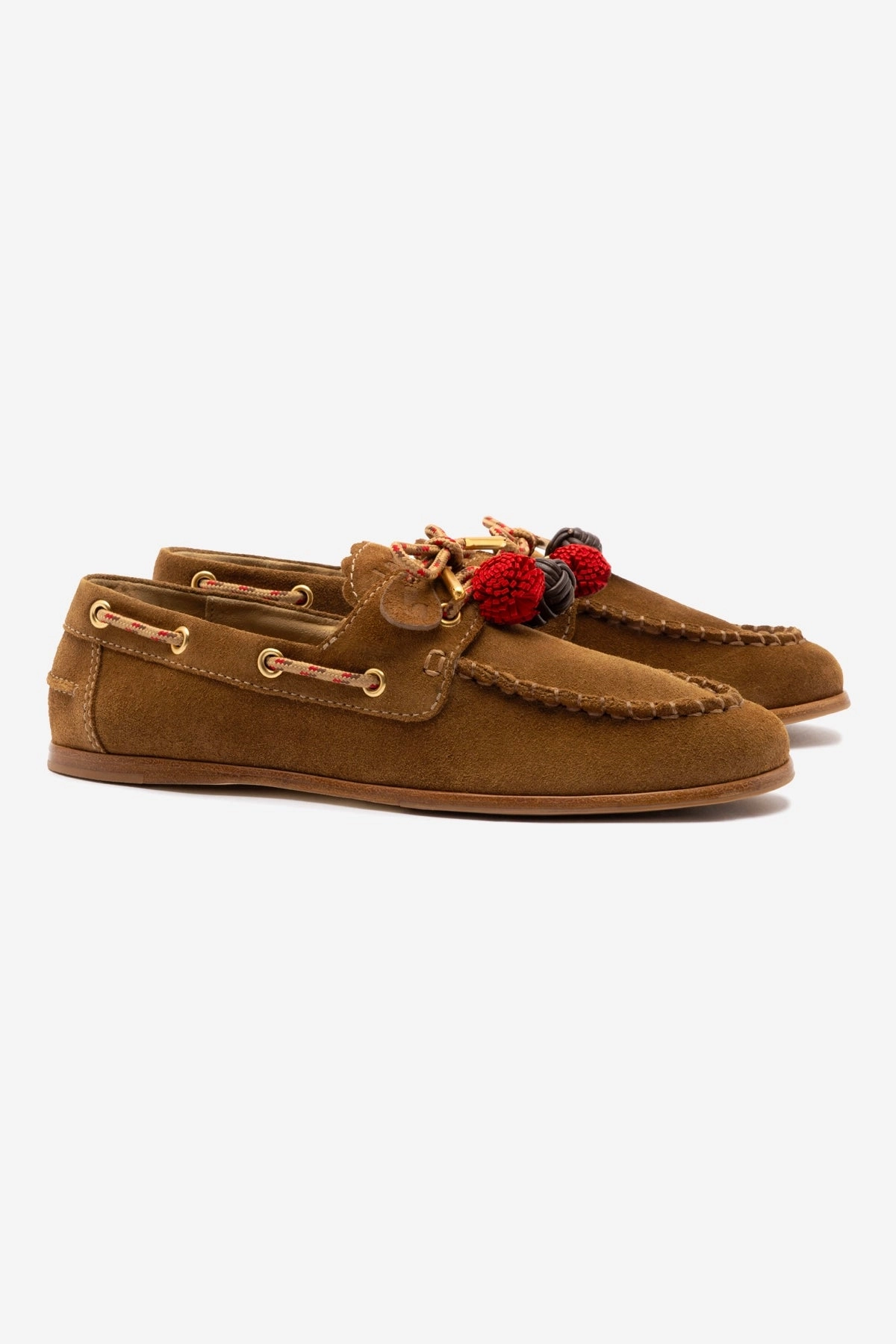 Cyprus Boat Shoe In Russet Suede Moist Guard Work Life