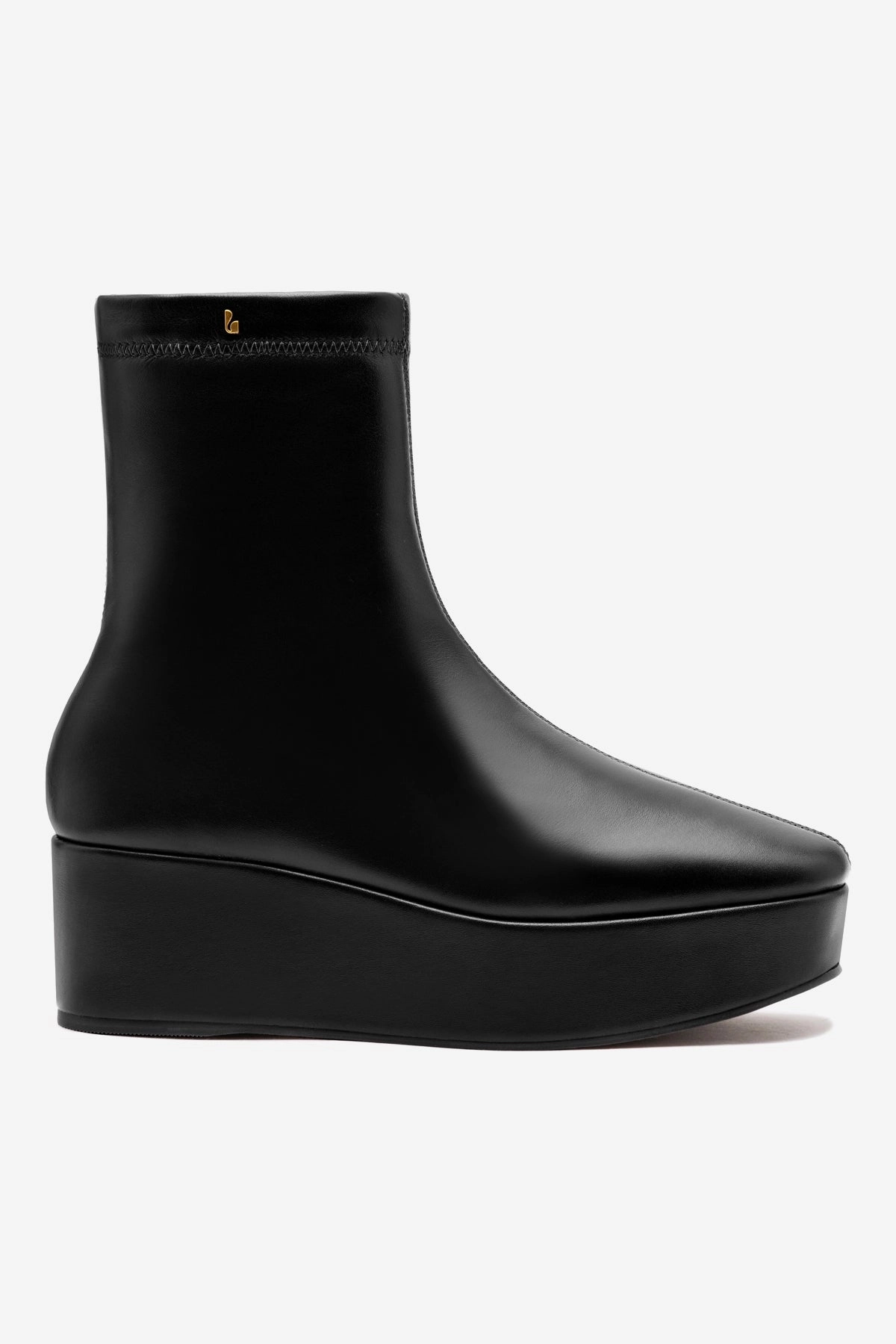 Arch Support Standing Workers Work Base Dani Flatform Boot In Black Leather
