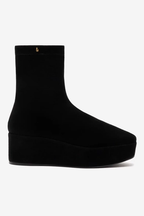 Dani Flatform Boot In Black Suede Slip Resistant Modern Commuters Best Seller