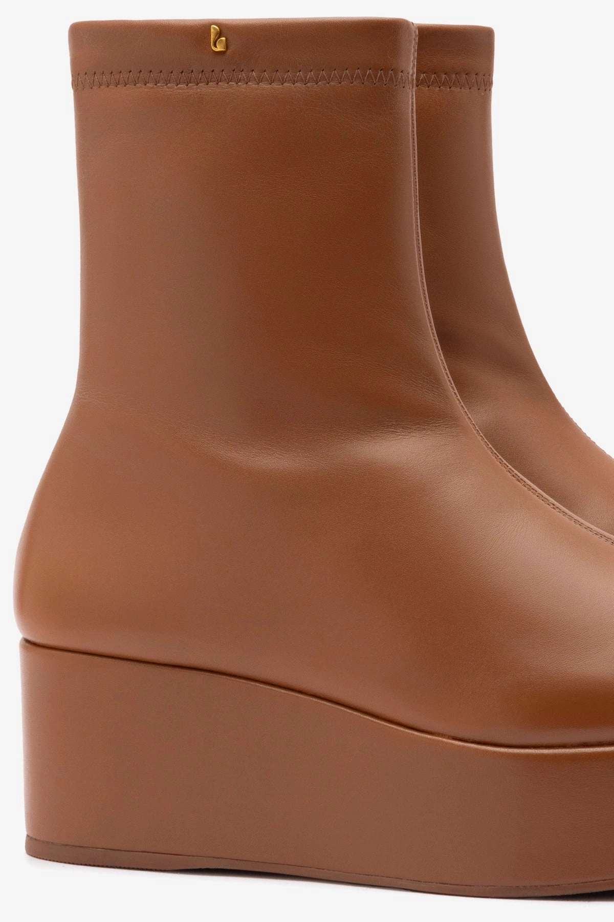 Everyday Dani New Flatform Boot In Caramel Leather
