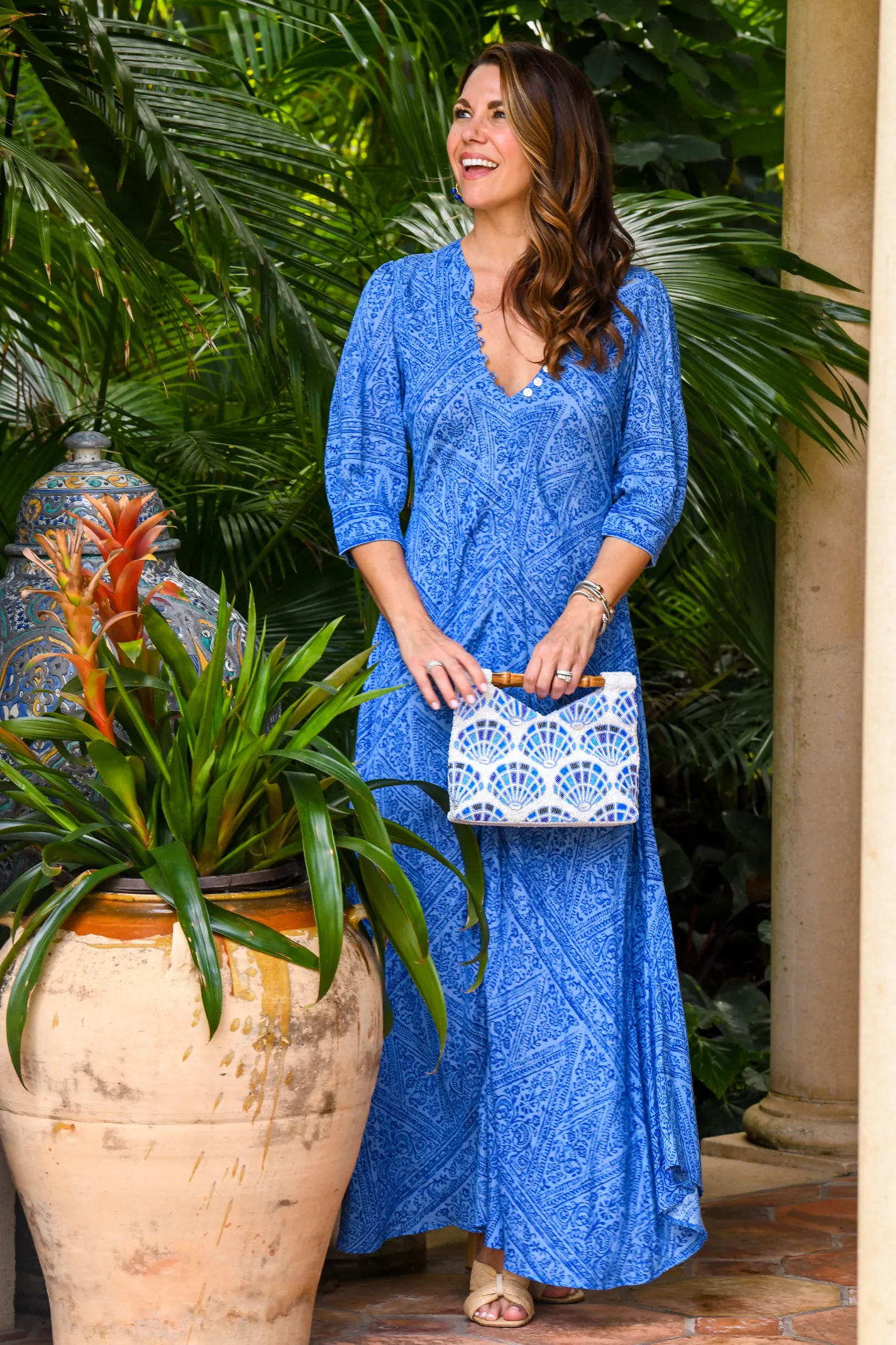 Comfortable office piece Daphne Dress / Blue Denim