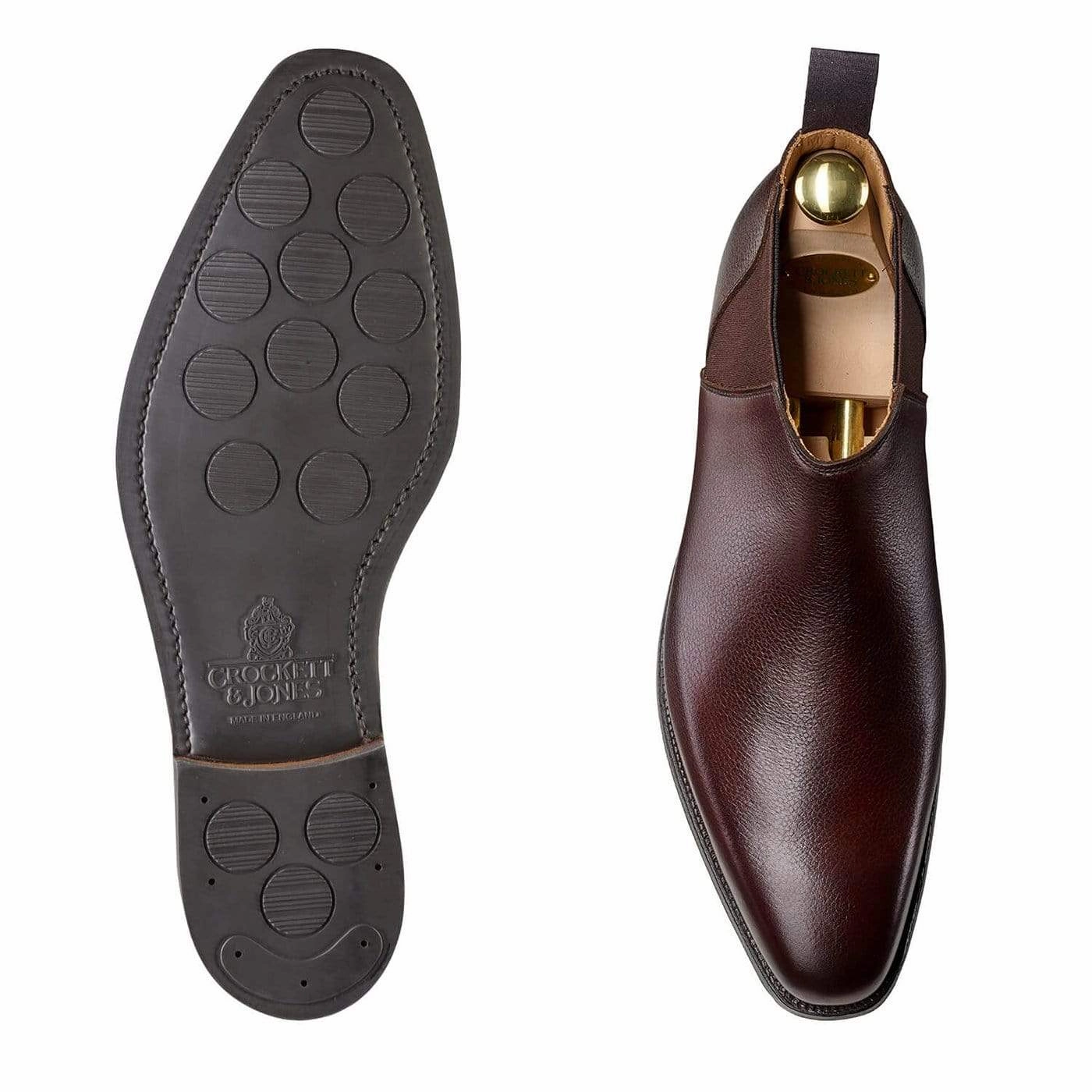 Deene Dark Brown Pebble Grain Quality Sole