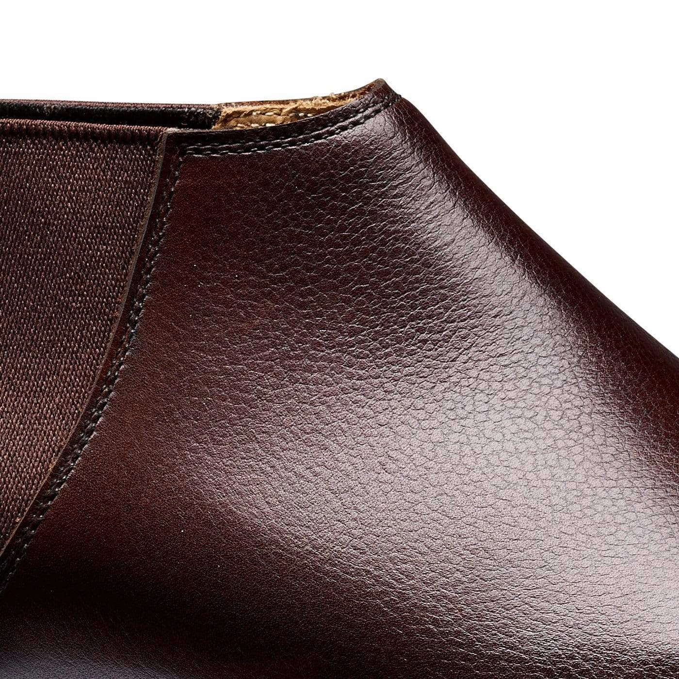 Deene Dark Brown Pebble Grain Classic Style