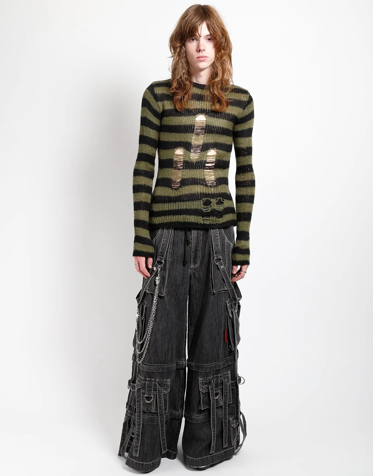 DENIM RING STRAP PANT BLACK DENIM Chilly Wear