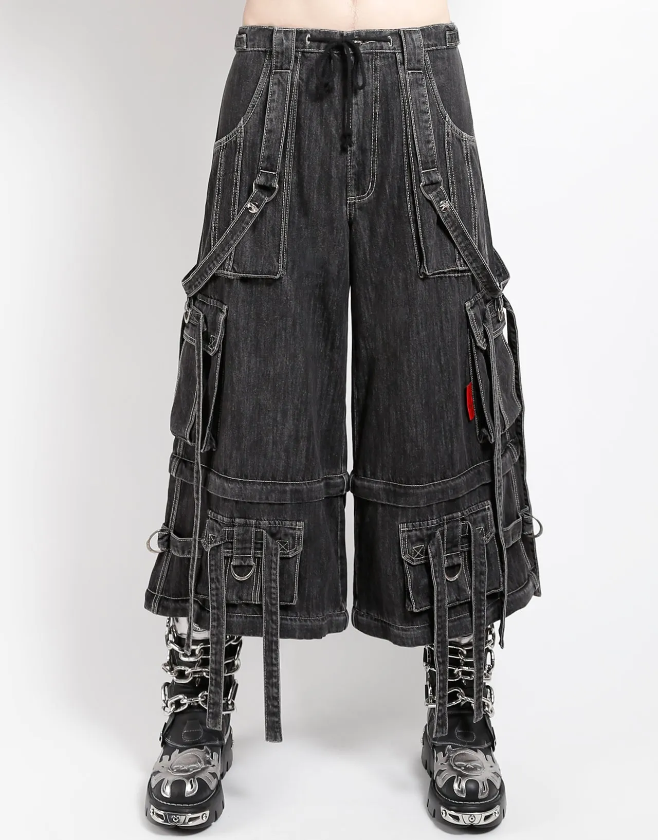 DENIM RING STRAP PANT BLACK DENIM Timeless Appeal