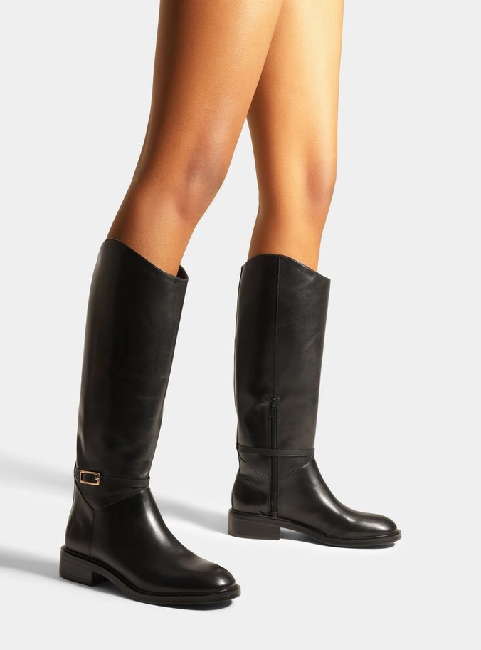 Sweat Resistant Gym Workout Mckenna Leather Wide  Block Boot