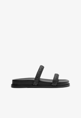 Ruby Black Sporty Sandal Universal Fit All Comfort