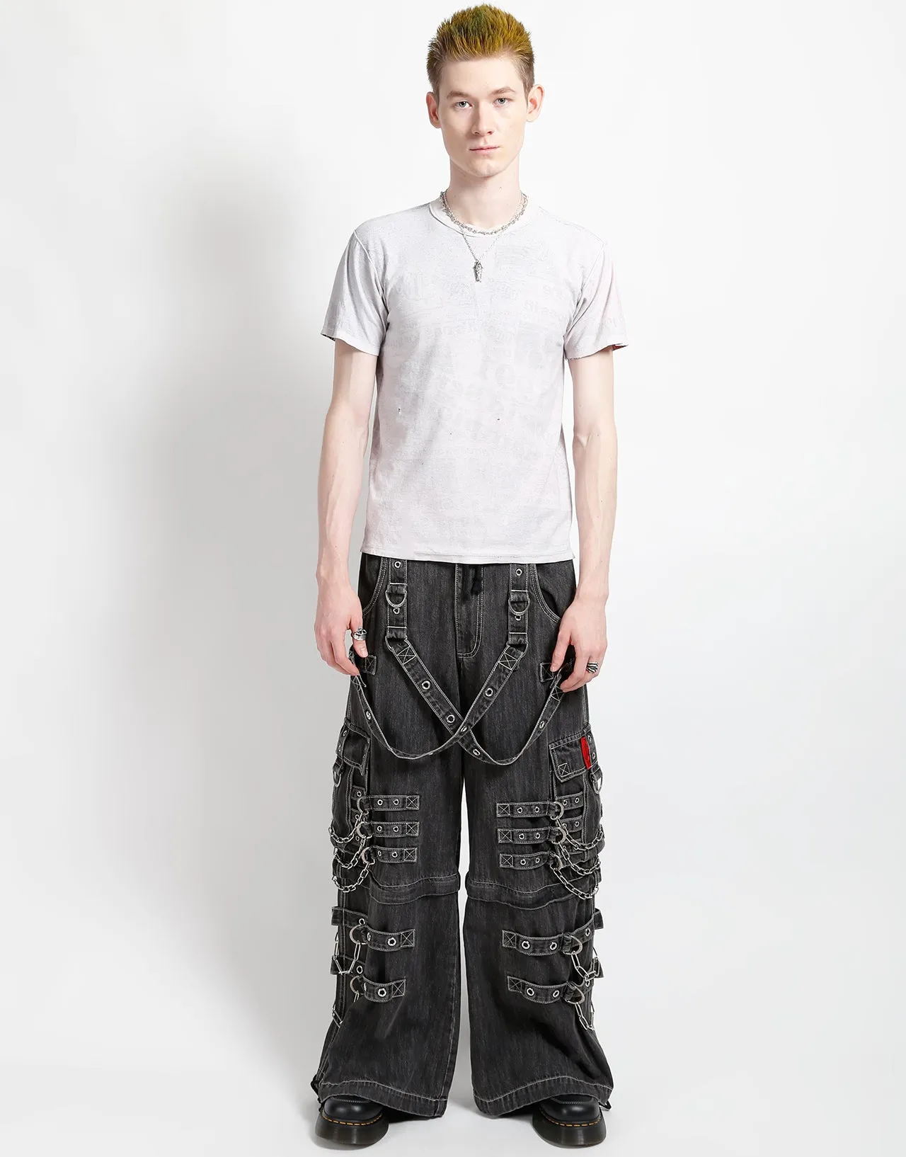 Zip Pocket AbrasionResistant DEVIL SKULL BLACK DENIM