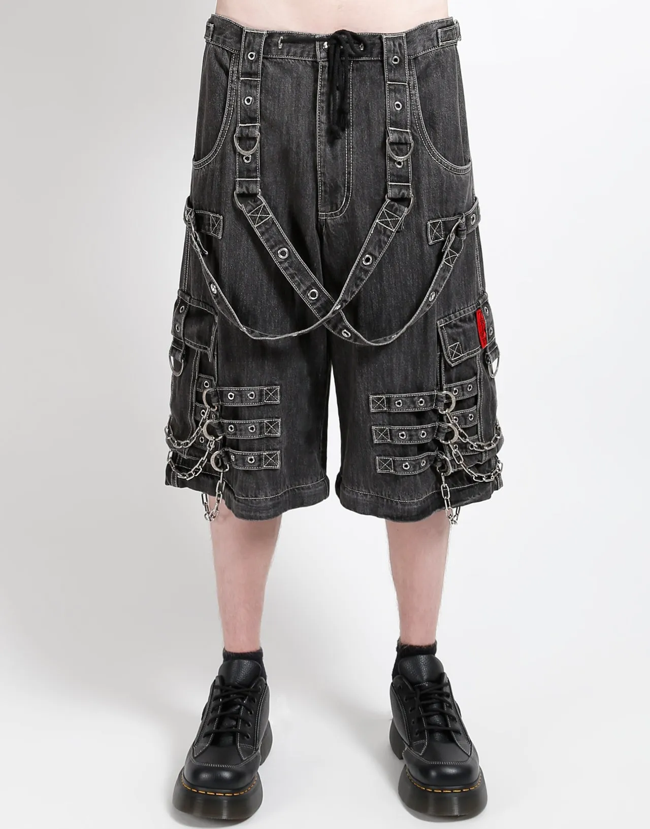 Adjustable loop Non Irritating DEVIL SKULL BLACK DENIM