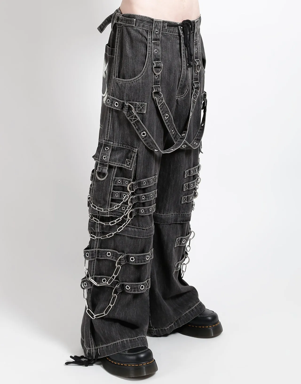 DEVIL SKULL BLACK DENIM Relax Fit Design