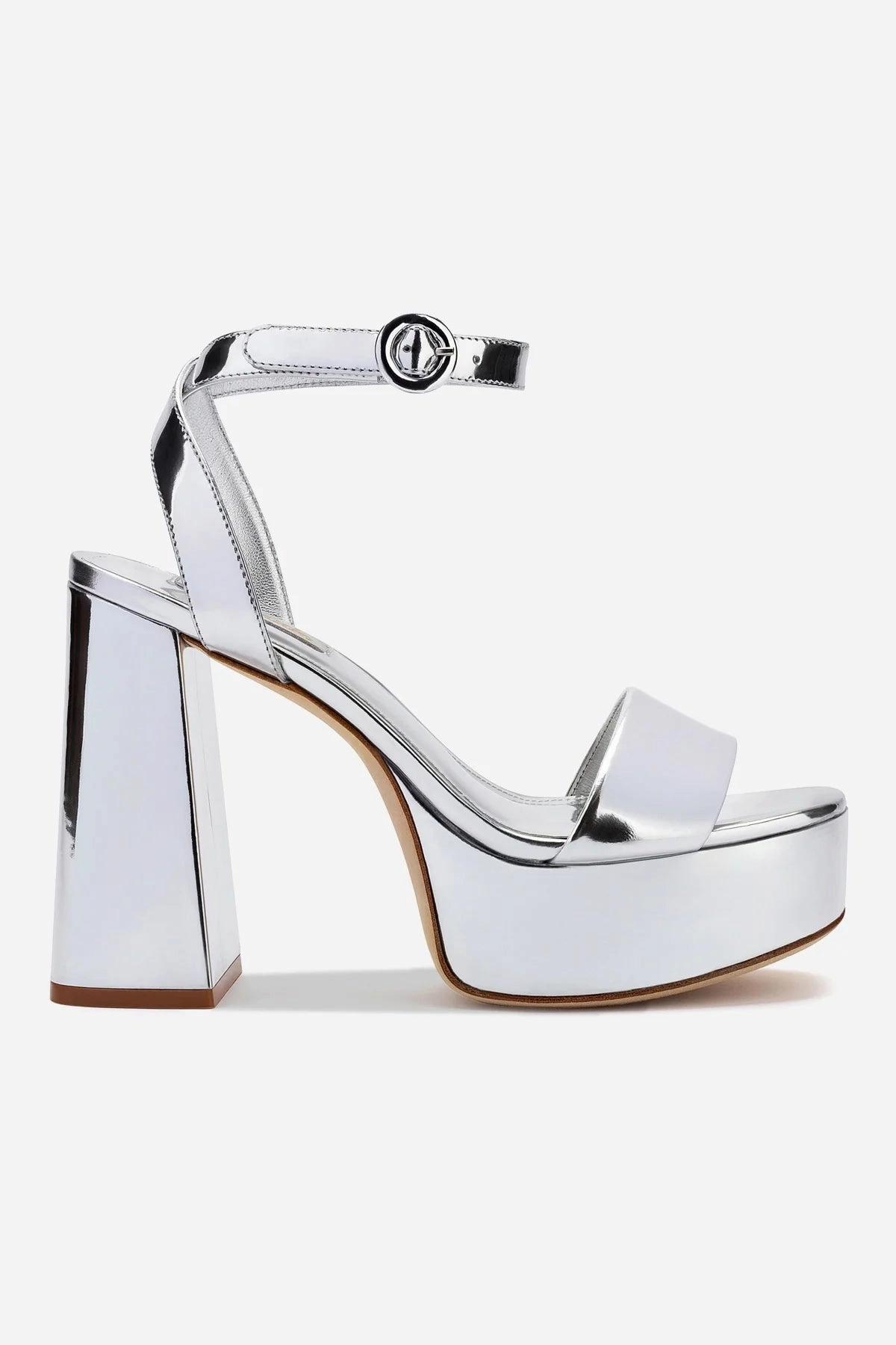 Dolly Sandal In Silver Specchio Arch support
