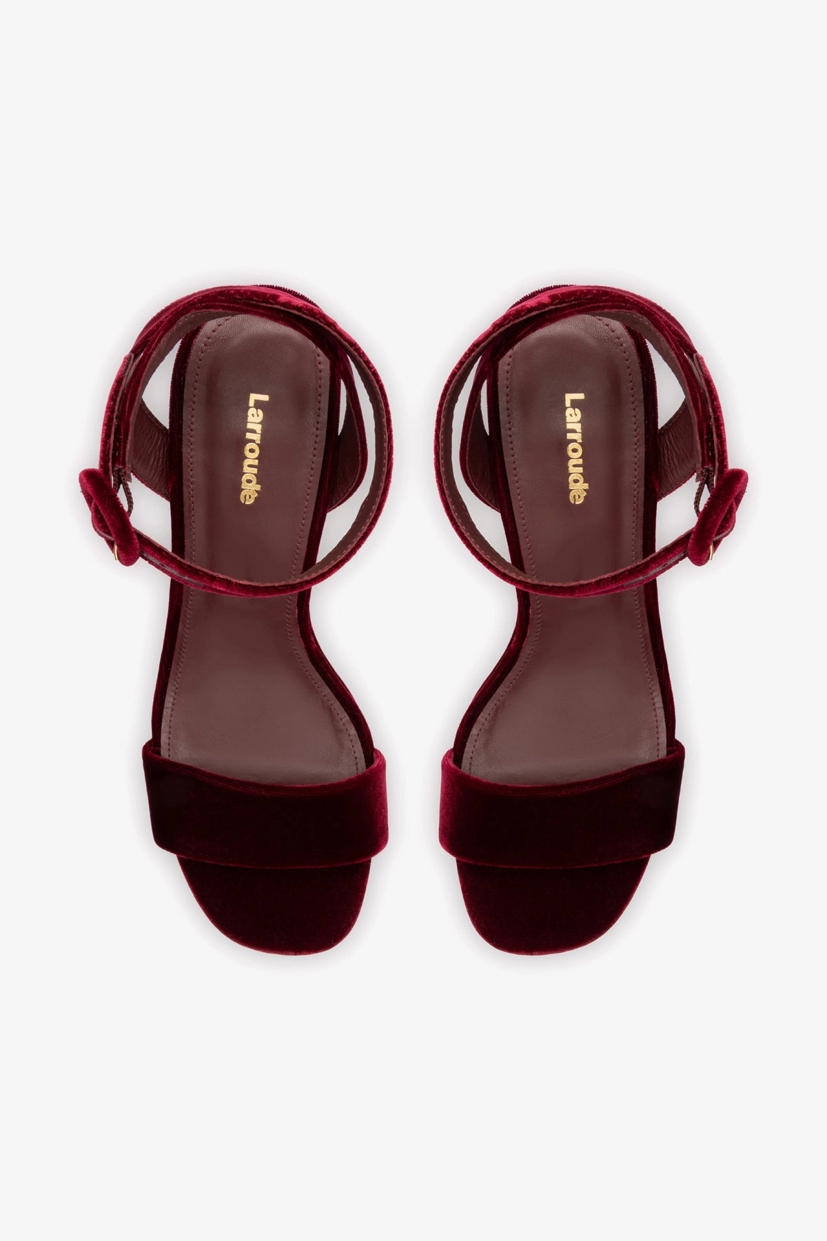 Handcrafted Detailing Ergonomic Heel Cup Dolly Sandal In Wine Velvet