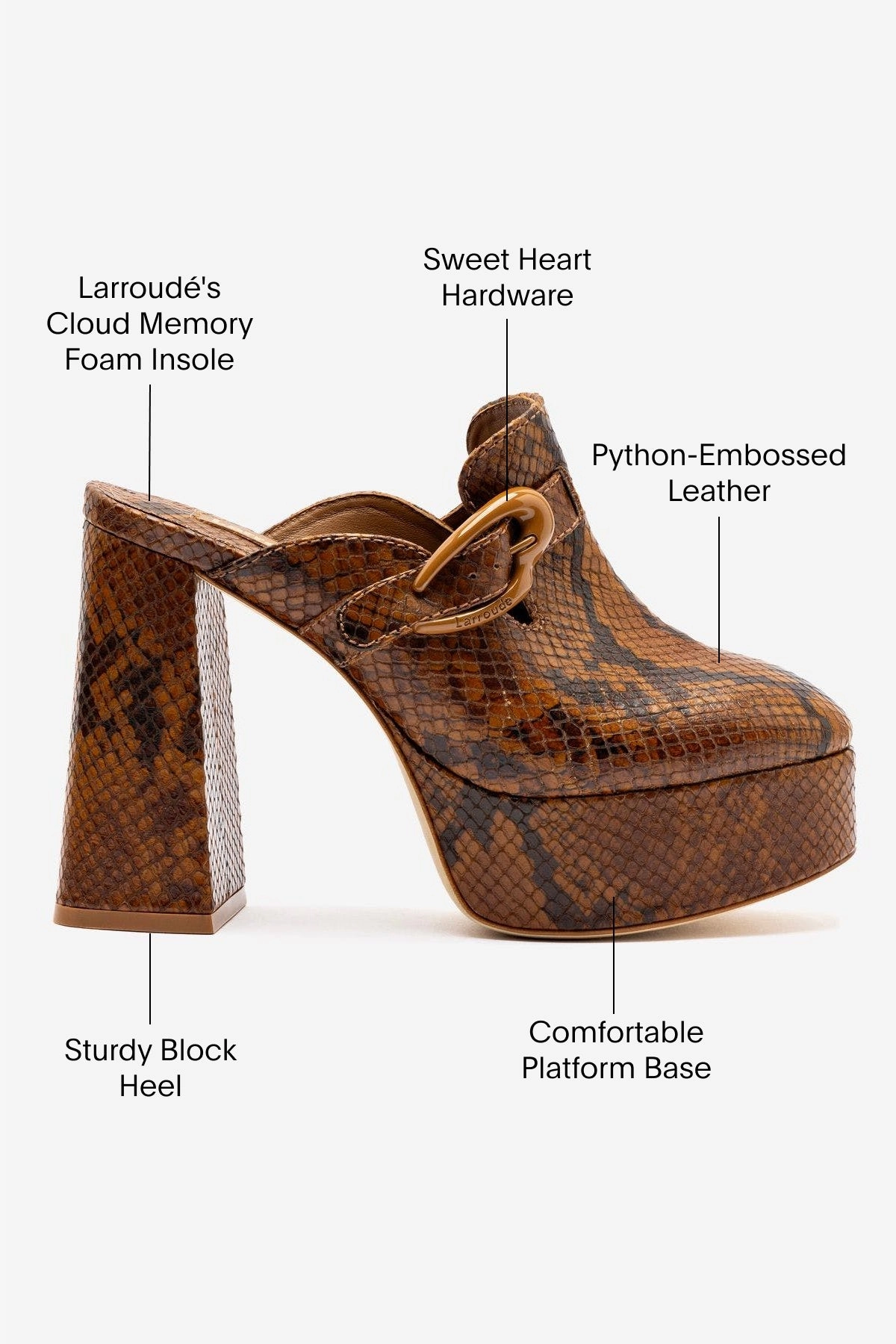 Anti Fatigue Footbed Strong Stitching Dolly Verona Clog In Oud Python Embossed Leather