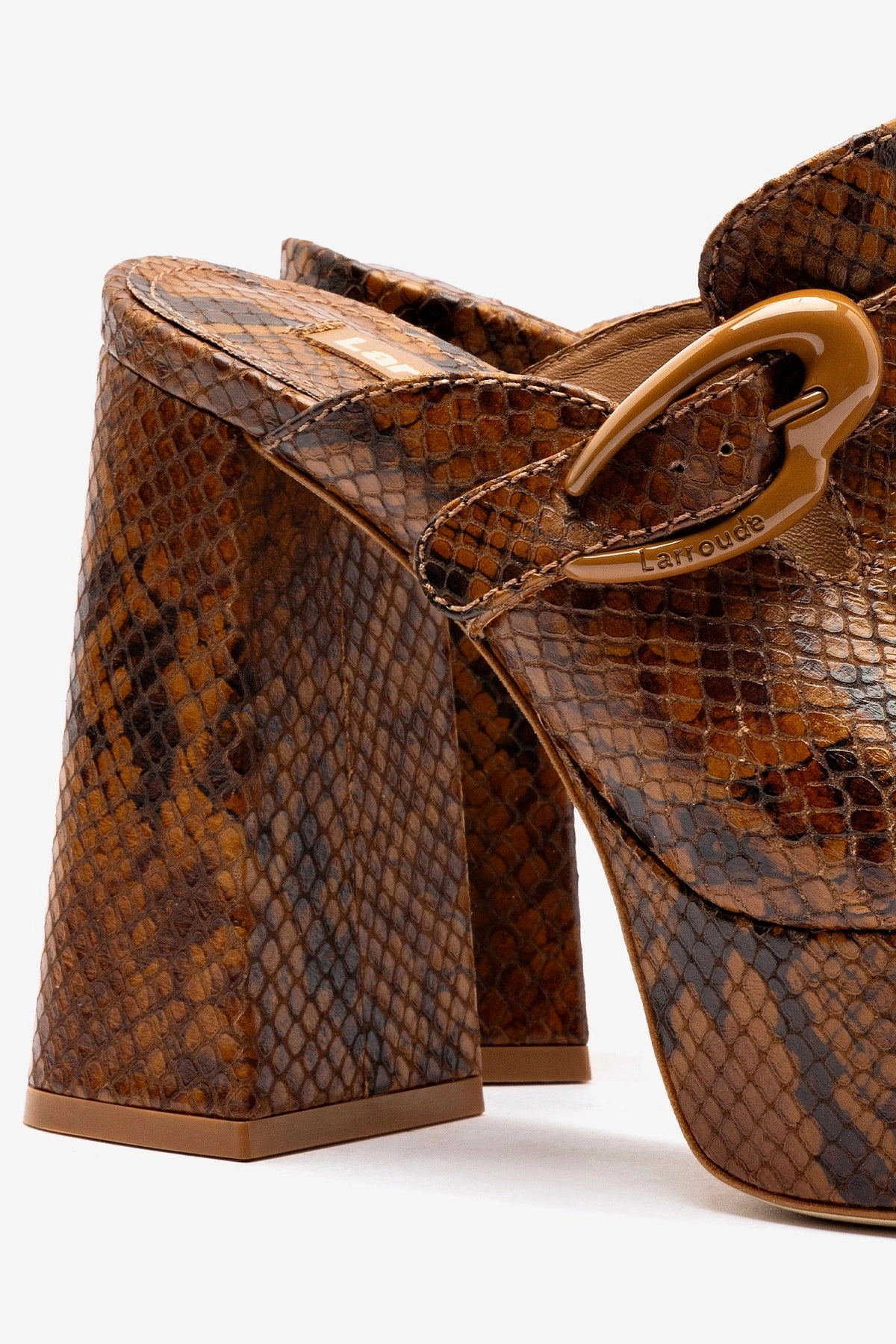 Dolly Verona Clog In Oud Python Embossed Leather Seamless Fit Work Commute Celebrity Vibe