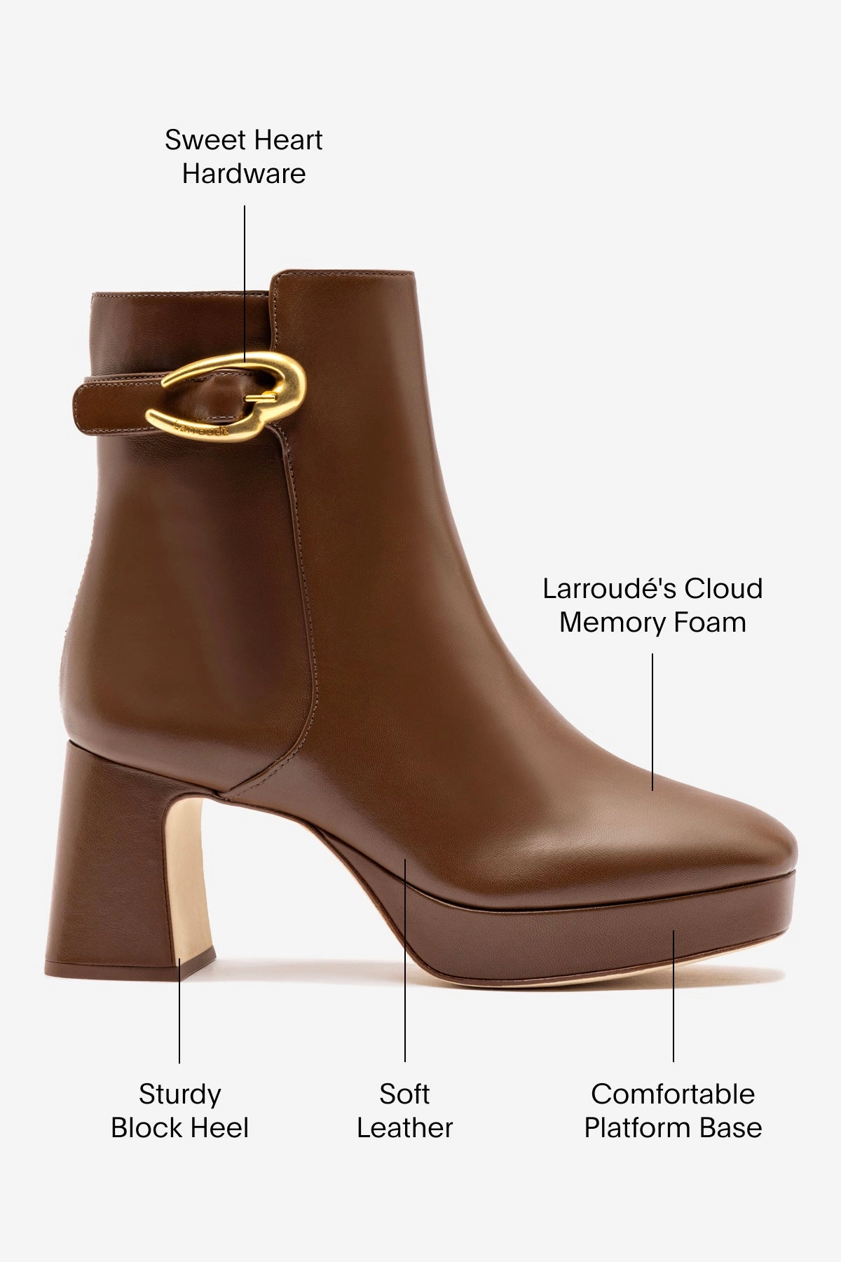 Slim Line Dolly Verona Low Boot In Burnt Umber Leather