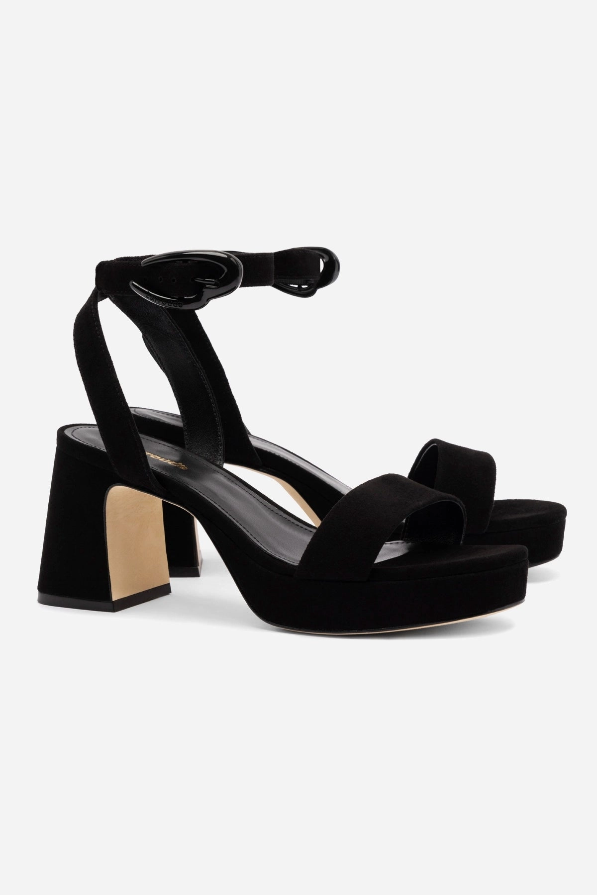 Dolly Verona Low Sandal In Black Suede Mesh Cool Cushioned