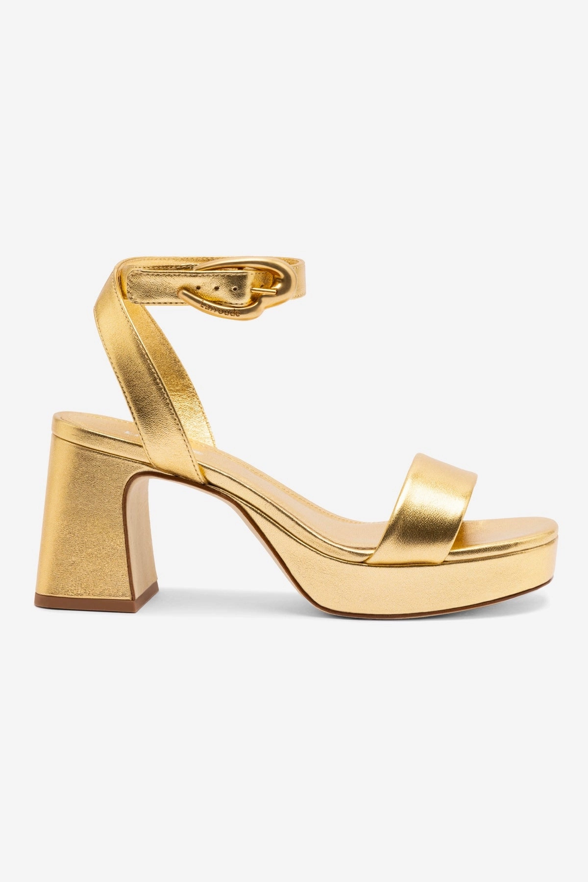 Silent Walk Padded Collar Support Dolly Verona Low Sandal In Gold Metallic Leather
