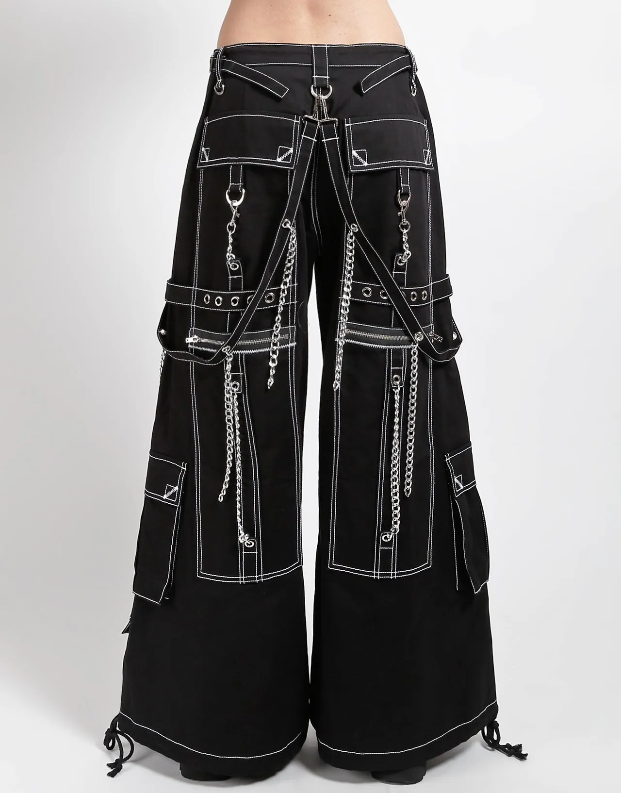 Sporty Comfort Wear DOOM SKULL PANT WHITE