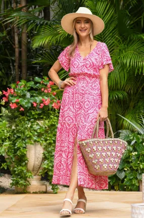 Calm Silhouette Christina Dress / Cherry Fuchsia