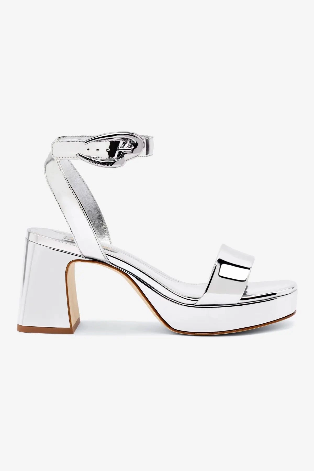 Neutral Glow Surf Mode Dolly Verona Low Sandal In Silver Specchio