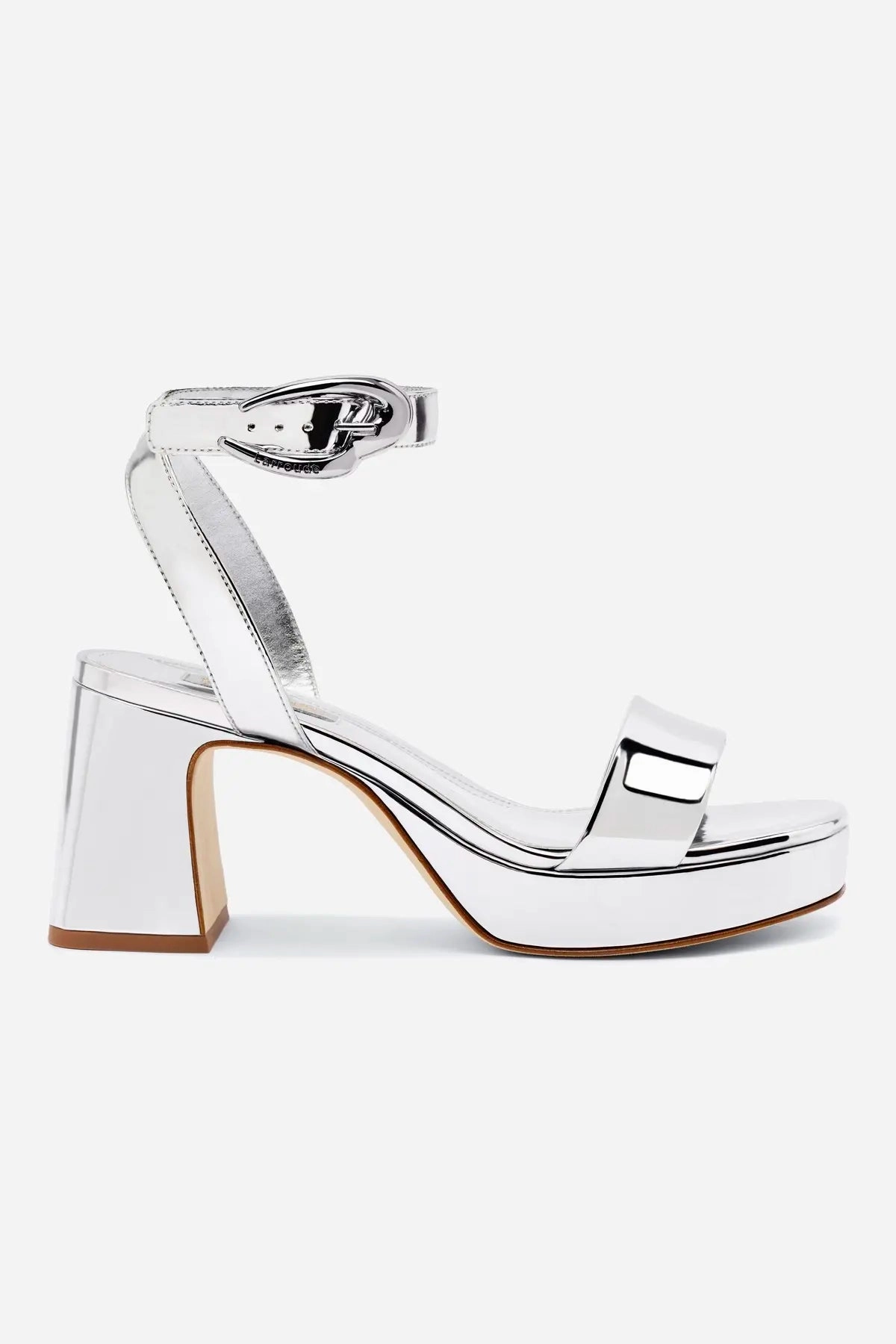 Comfort Walk Padded collar Dolly Verona Low Sandal In Silver Specchio