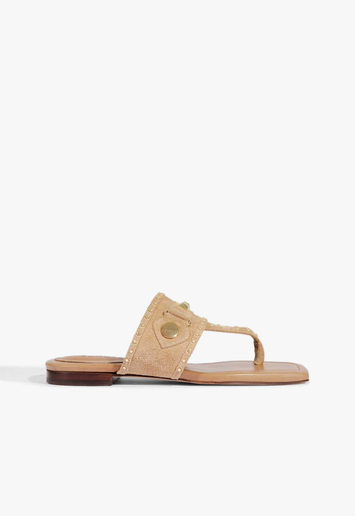 Padded collar Ice Guard Aria Beige Suede Sandal